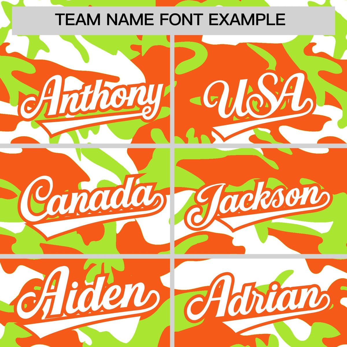 Custom Neon Green Orange White Camo Gradient Fashion Baseball Jersey | Perfect for Training,Sublimation Printed & Stitched,Add Name and Numbern,Perfect for Teams | KXKSHOP