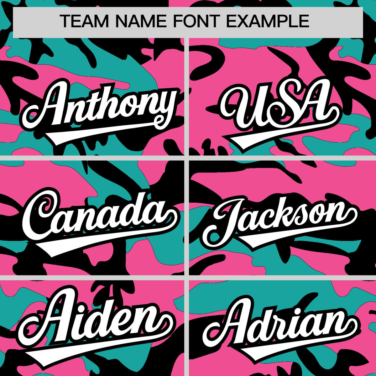 Custom Aqua Pink Black Camo Gradient Fashion Baseball Jersey | Perfect for Training,Sublimation Printed & Stitched,Add Name and Numbern,Perfect for Teams | KXKSHOP