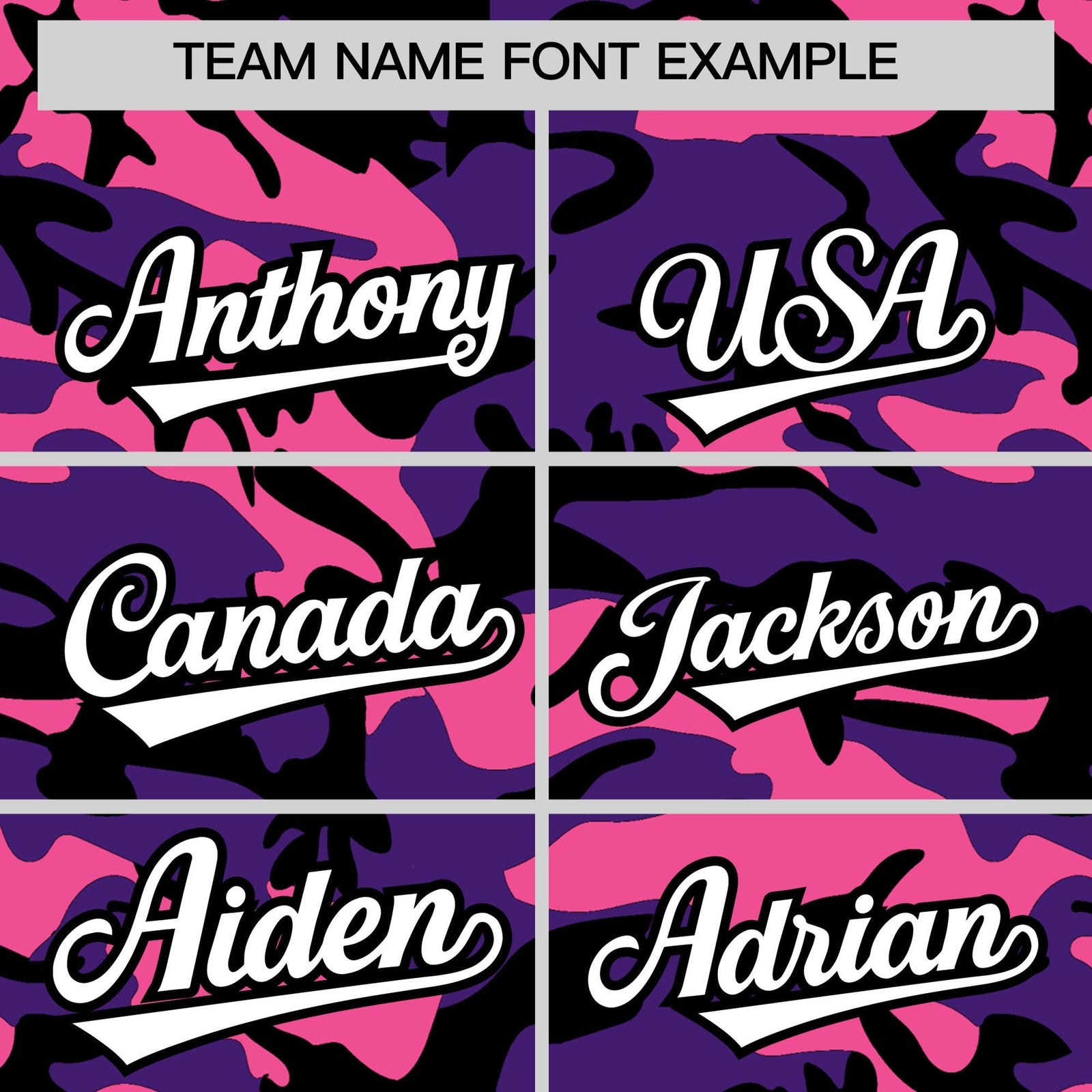 Custom Purple Pink Black Camo Gradient Fashion Baseball Jersey | Perfect for Training,Sublimation Printed & Stitched,Add Name and Numbern,Perfect for Teams | KXKSHOP