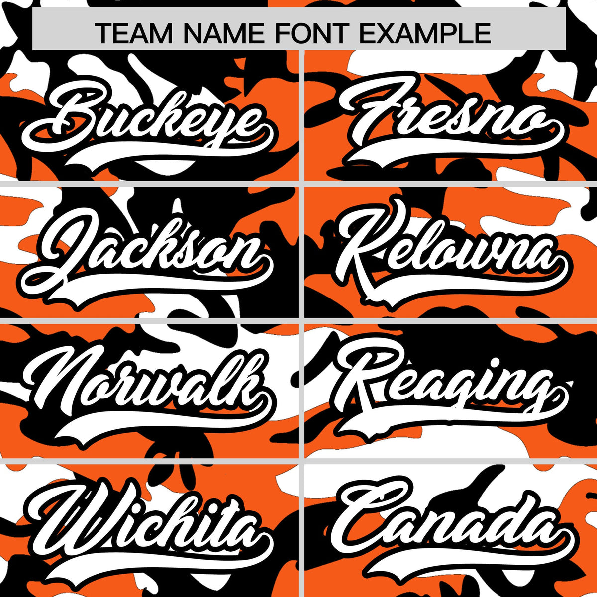 Custom Orange White Black Camo Gradient Fashion Baseball Jersey | Perfect for Training,Sublimation Printed & Stitched,Add Name and Numbern,Perfect for Teams | KXKSHOP