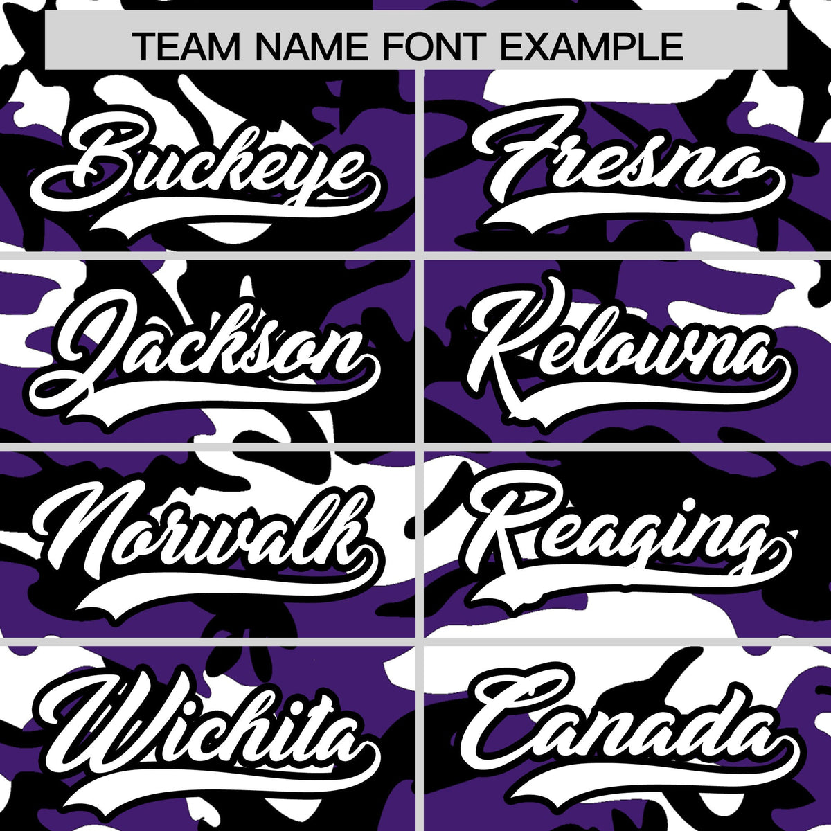 Custom Purple White Black Camo Gradient Fashion Baseball Jersey | Perfect for Training,Sublimation Printed & Stitched,Add Name and Numbern,Perfect for Teams | KXKSHOP