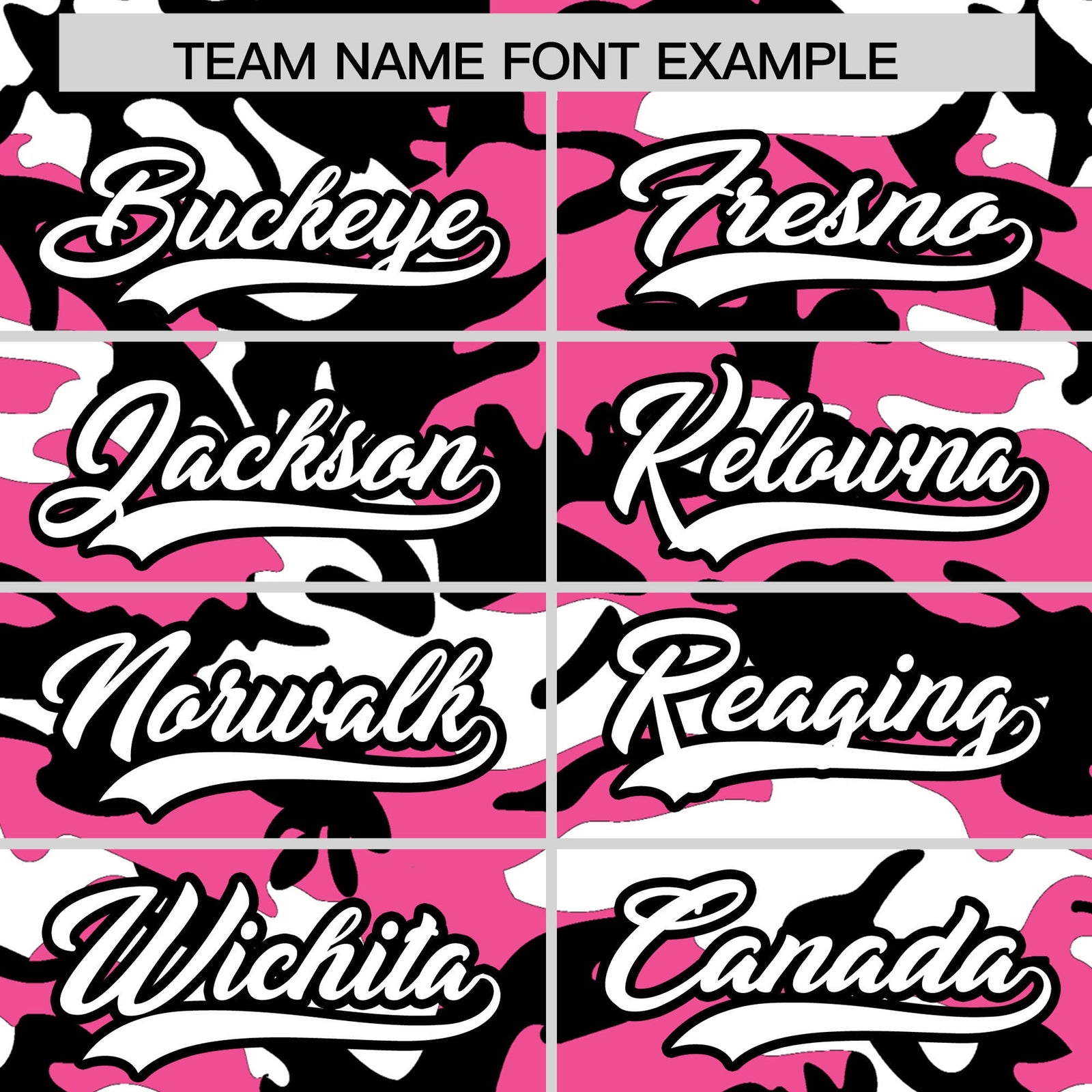Custom Pink Black White Camo Gradient Fashion Baseball Jersey | Perfect for Training,Sublimation Printed & Stitched,Add Name and Numbern,Perfect for Teams | KXKSHOP