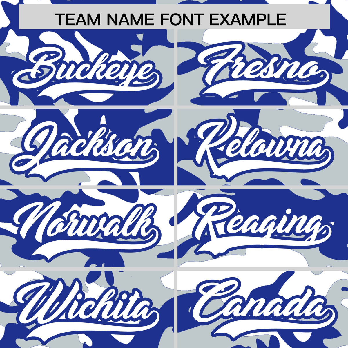 Custom Silver Royal Blue White Camo Gradient Fashion Baseball Jersey | Perfect for Training,Sublimation Printed &amp; Stitched,Add Name and Numbern,Perfect for Teams | KXKSHOP
