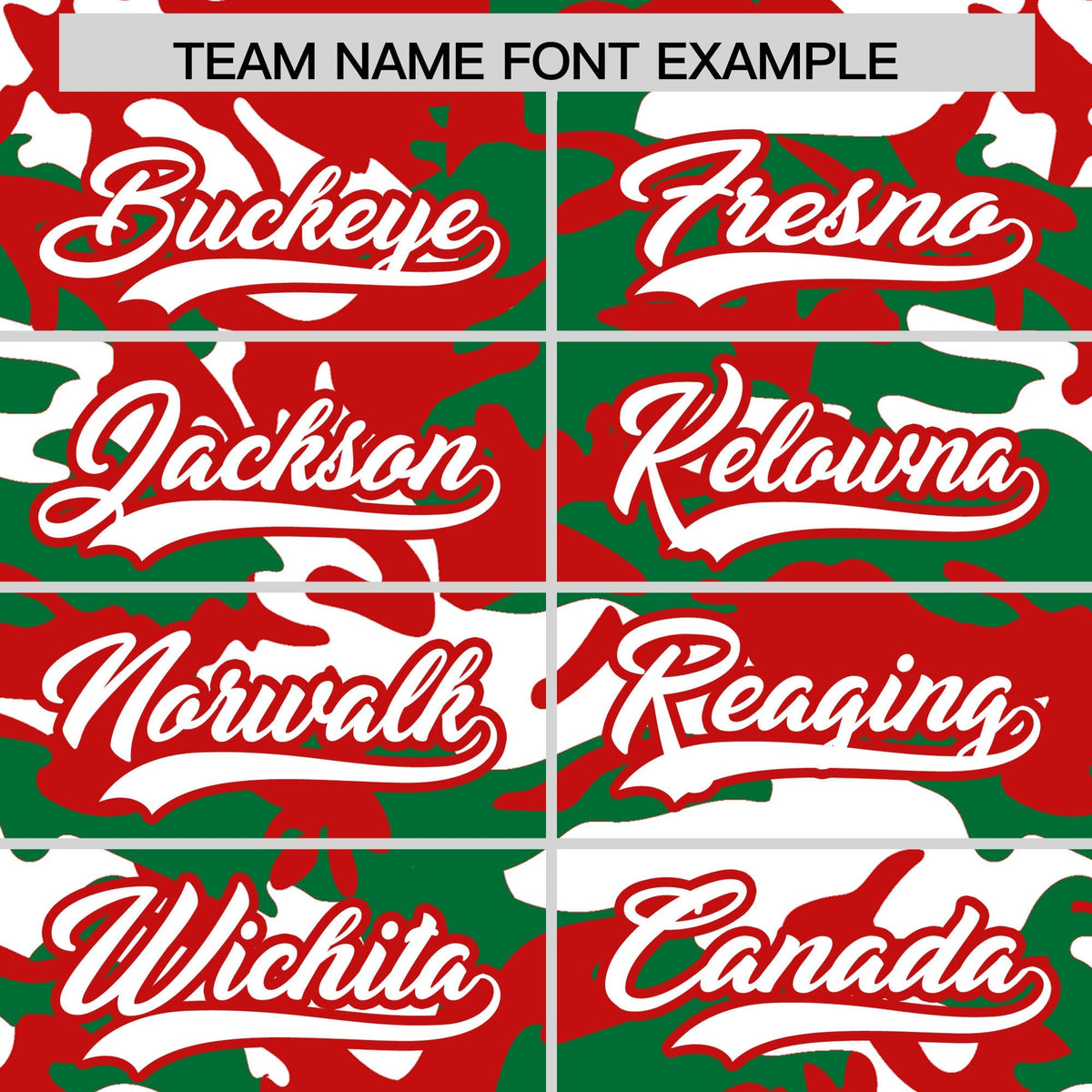 Custom Kelly Green Red White Camo Gradient Fashion Baseball Jersey | Perfect for Training,Sublimation Printed &amp; Stitched,Add Name and Numbern,Perfect for Teams | KXKSHOP