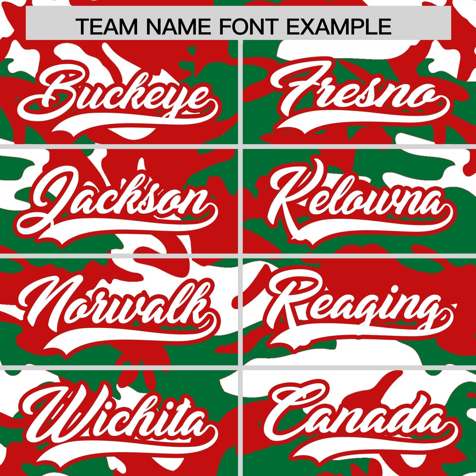 Custom Kelly Green Red White Camo Gradient Fashion Baseball Jersey | Perfect for Training,Sublimation Printed & Stitched,Add Name and Numbern,Perfect for Teams | KXKSHOP