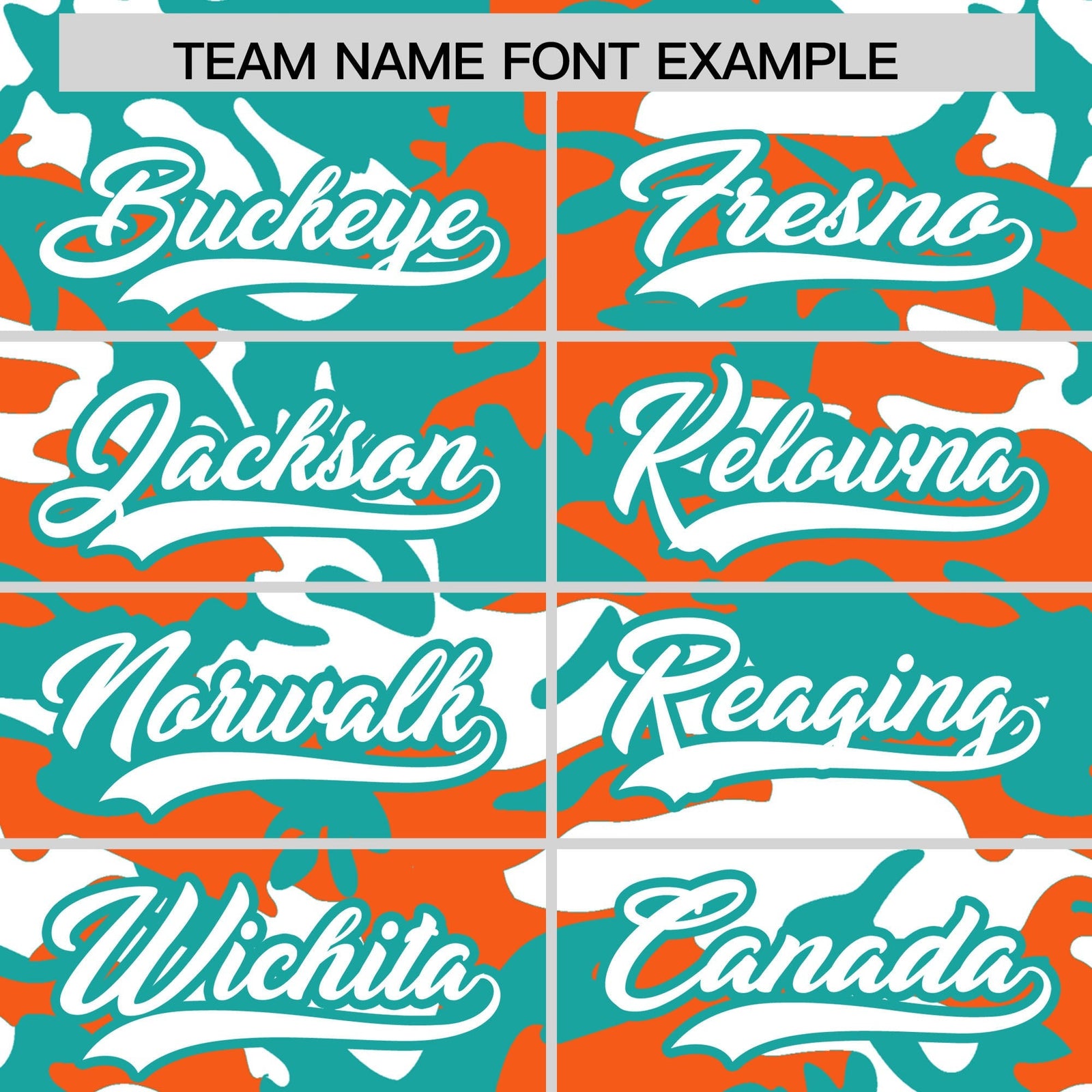 Custom Aqua Orange White Camo Gradient Fashion Baseball Jersey | Perfect for Training,Sublimation Printed & Stitched,Add Name and Numbern,Perfect for Teams | KXKSHOP