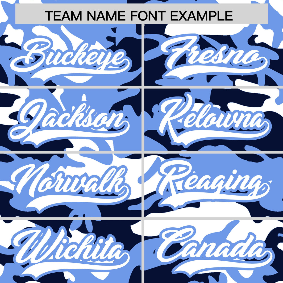 Custom Navy Light Blue White Camo Gradient Fashion Baseball Jersey | Perfect for Training,Sublimation Printed & Stitched,Add Name and Numbern,Perfect for Teams | KXKSHOP