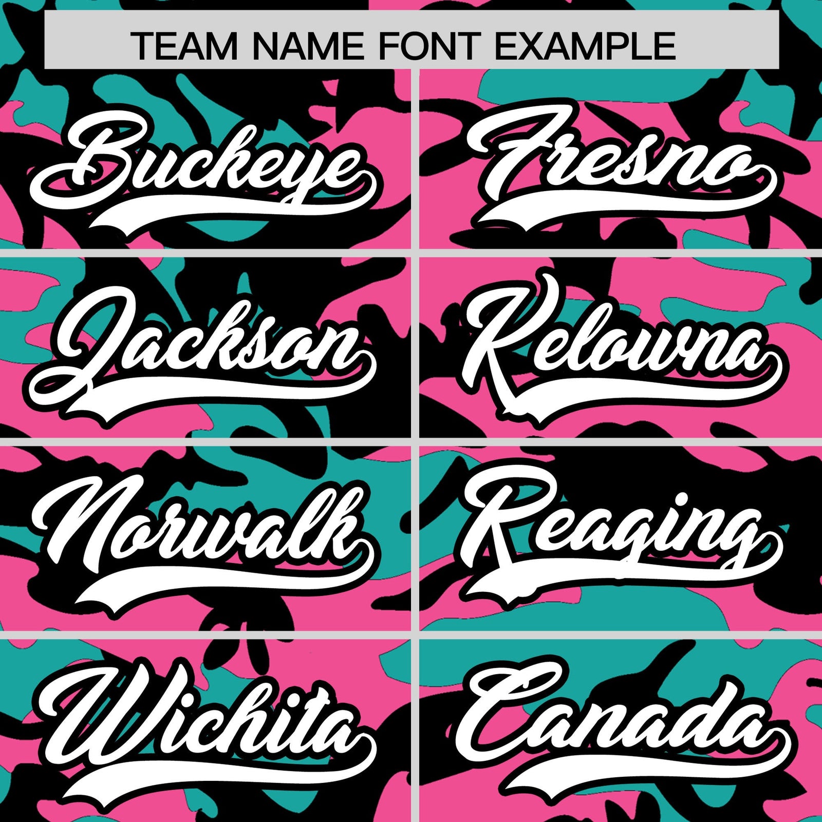 Custom Aqua Pink Black Camo Gradient Fashion Baseball Jersey | Perfect for Training,Sublimation Printed & Stitched,Add Name and Numbern,Perfect for Teams | KXKSHOP