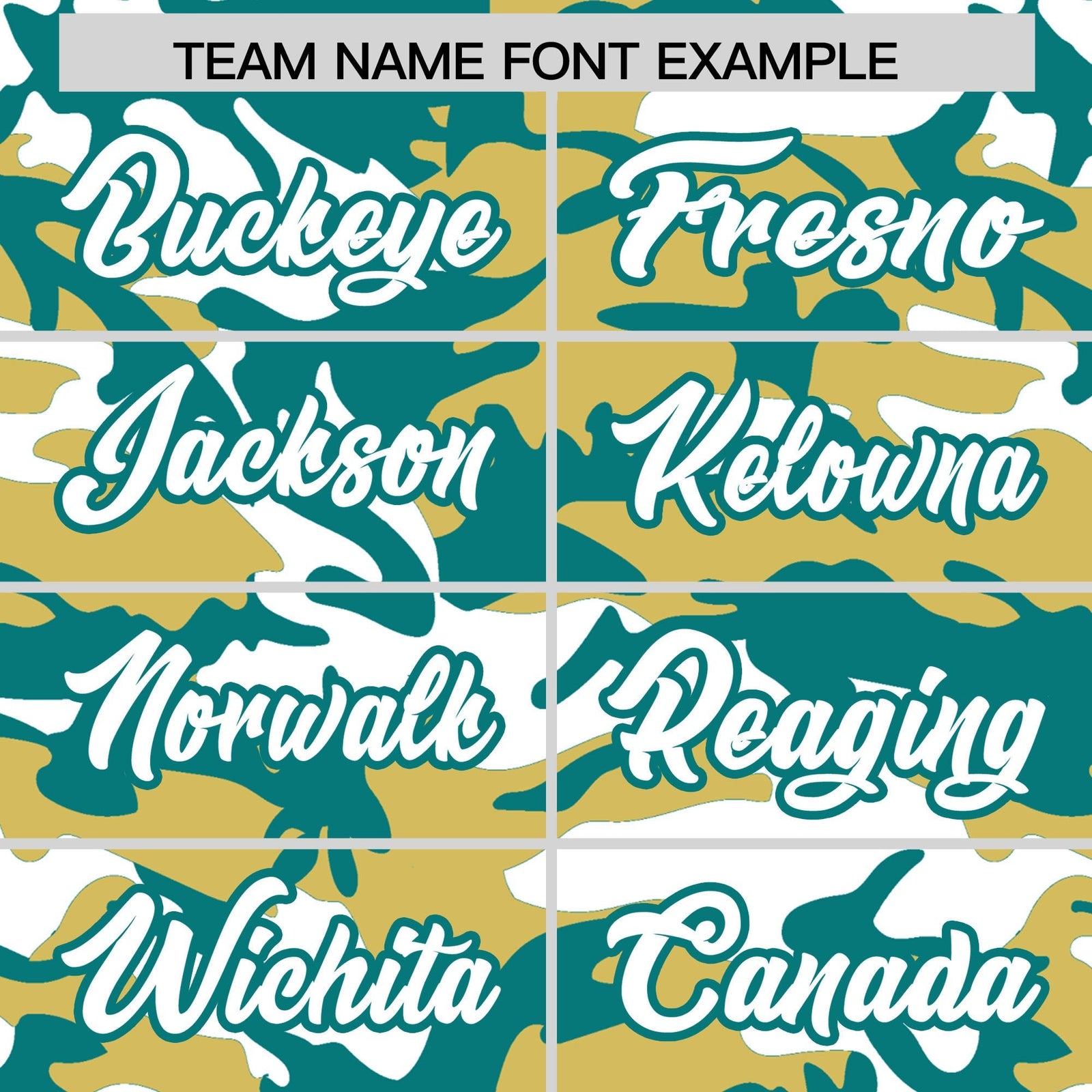 Custom Old Gold Teal White Camo Gradient Fashion Baseball Jersey | Perfect for Training,Sublimation Printed & Stitched,Add Name and Numbern,Perfect for Teams | KXKSHOP