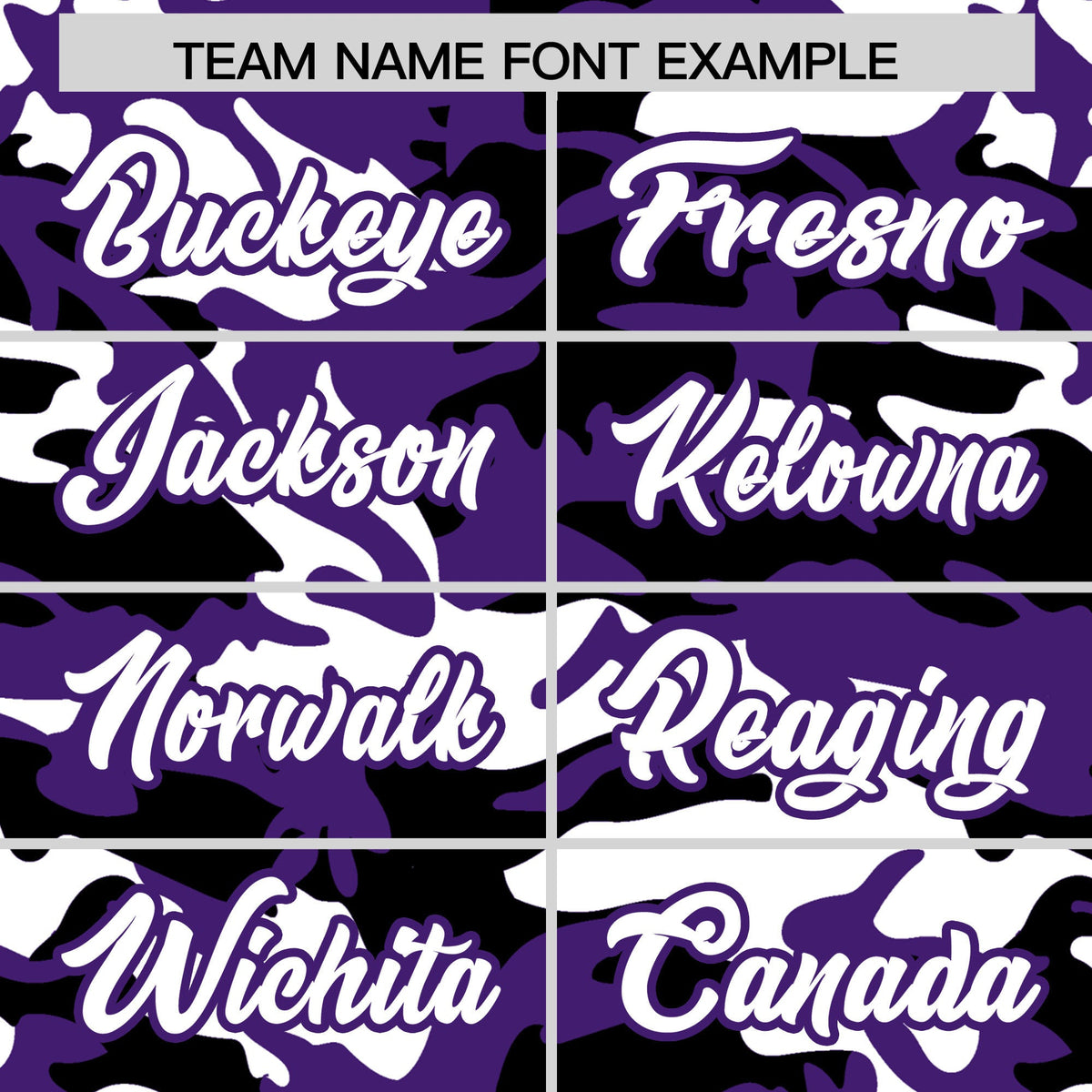 Custom Purple Black White Camo Gradient Fashion Baseball Jersey | Perfect for Training,Sublimation Printed &amp; Stitched,Add Name and Numbern,Perfect for Teams | KXKSHOP