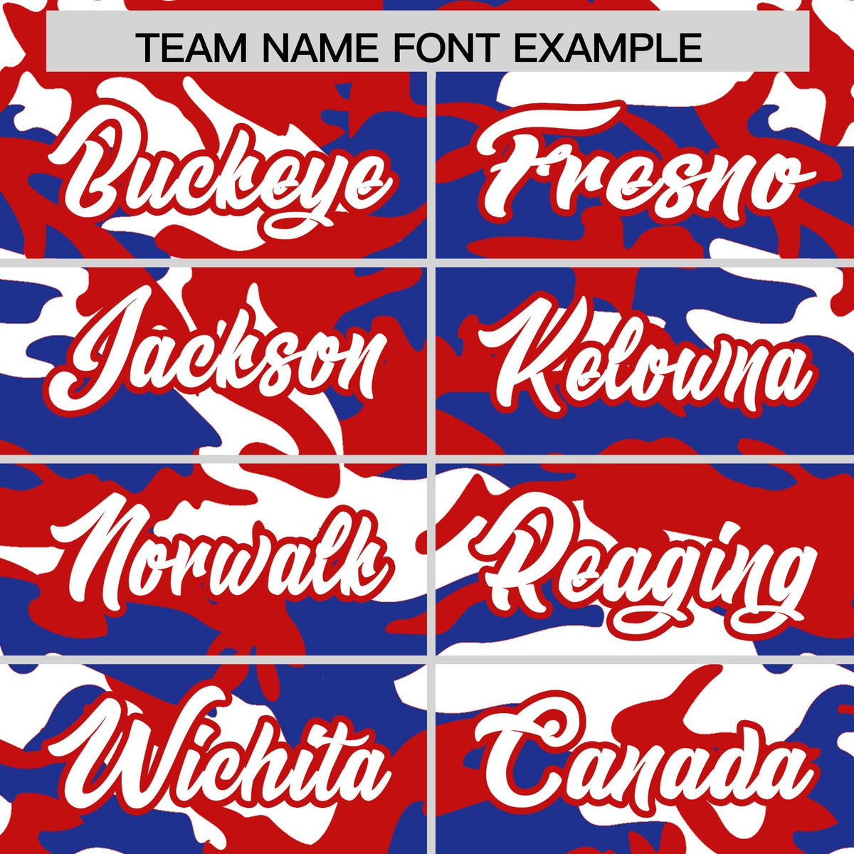 Custom Red Royal Blue White Camo Gradient Fashion Baseball Jersey | Perfect for Training,Sublimation Printed &amp; Stitched,Add Name and Numbern,Perfect for Teams | KXKSHOP