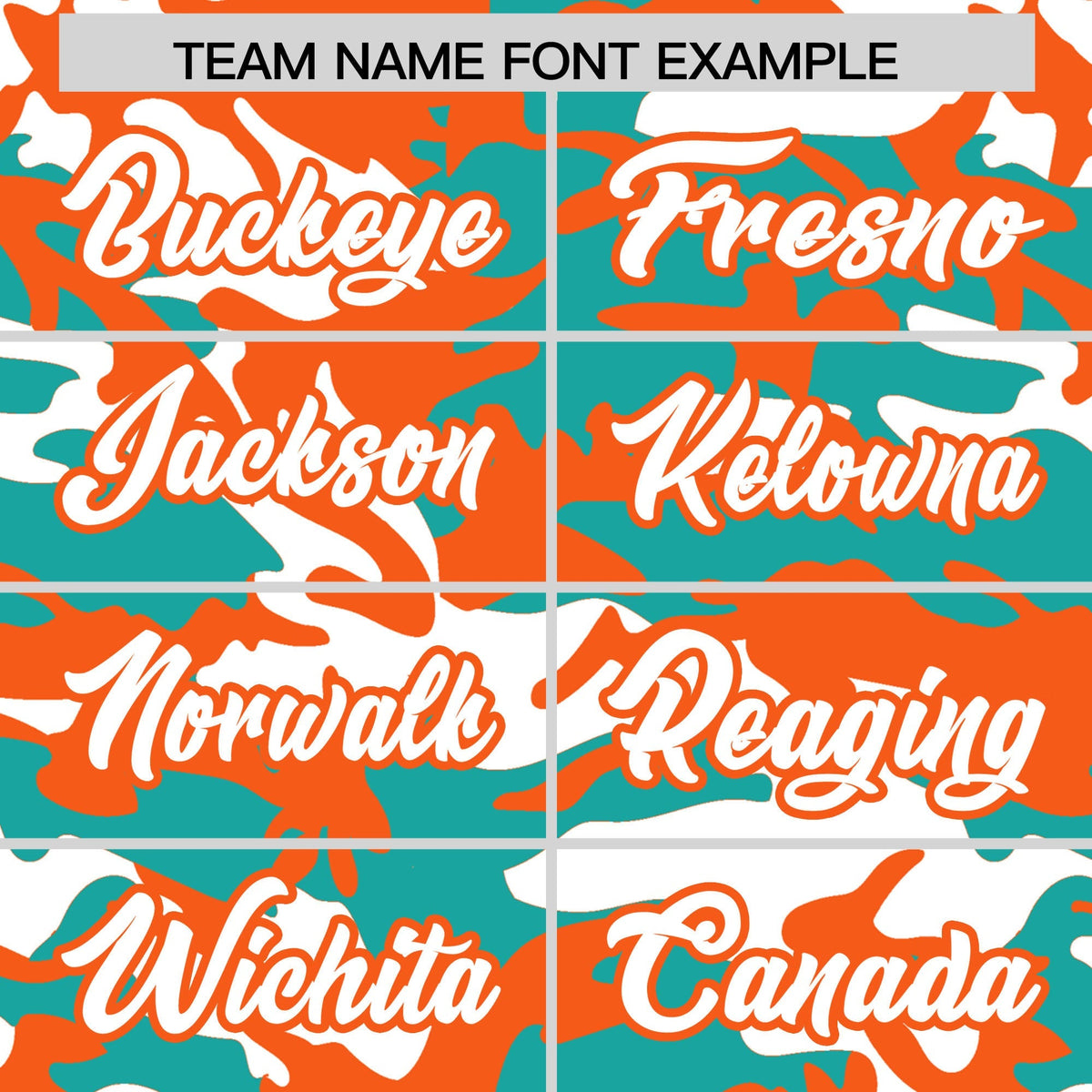 Custom Aqua White Orange Camo Gradient Fashion Baseball Jersey | Perfect for Training,Sublimation Printed & Stitched,Add Name and Numbern,Perfect for Teams | KXKSHOP