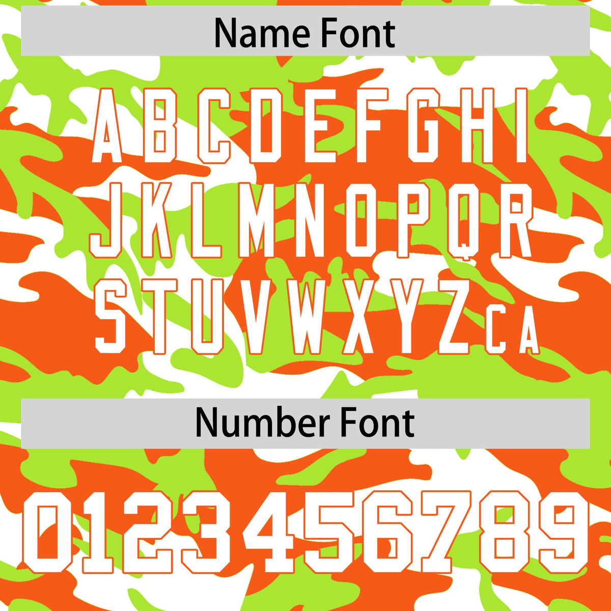 Custom Neon Green Orange White Camo Gradient Fashion Baseball Jersey | Perfect for Training,Sublimation Printed & Stitched,Add Name and Numbern,Perfect for Teams | KXKSHOP