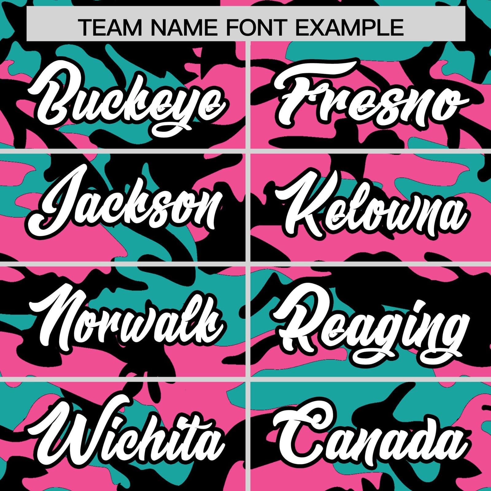 Custom Aqua Pink Black Camo Gradient Fashion Baseball Jersey | Perfect for Training,Sublimation Printed & Stitched,Add Name and Numbern,Perfect for Teams | KXKSHOP