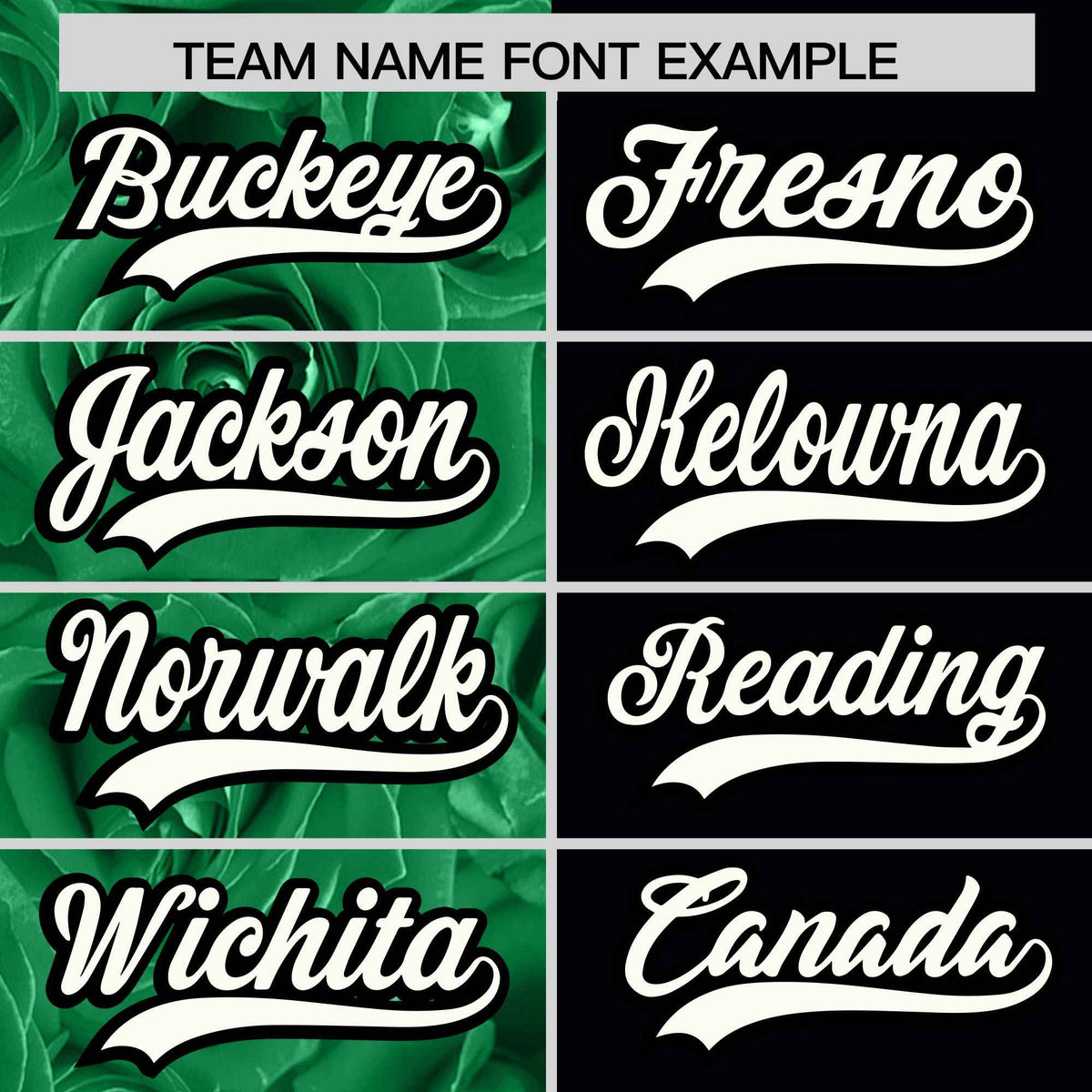 Custom Kelly Green Black Split Rose Print Authentic Baseball Jersey