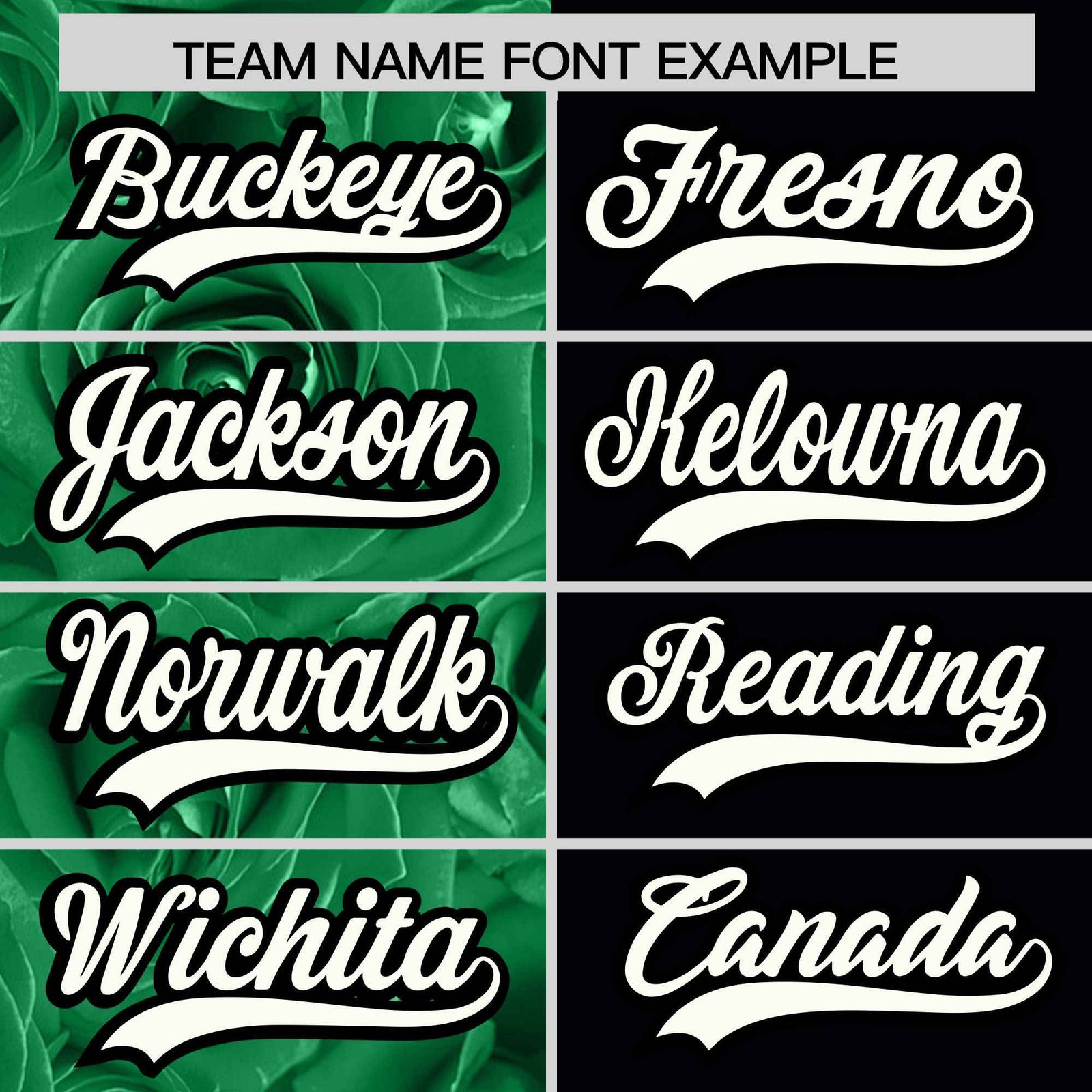 Custom Kelly Green Black Split Rose Print Authentic Baseball Jersey