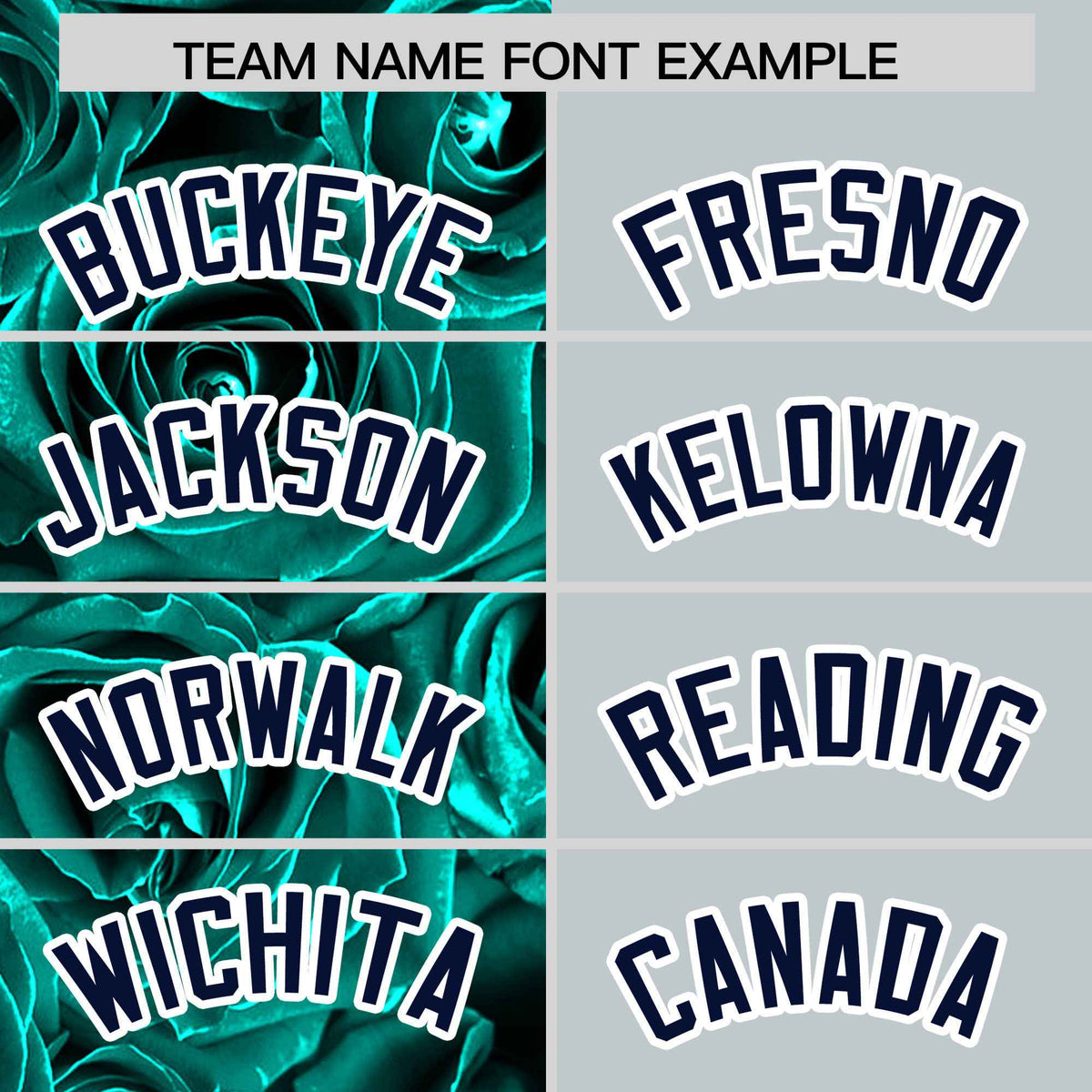 Custom Aqua Silver Split Rose Print Authentic Baseball Jersey