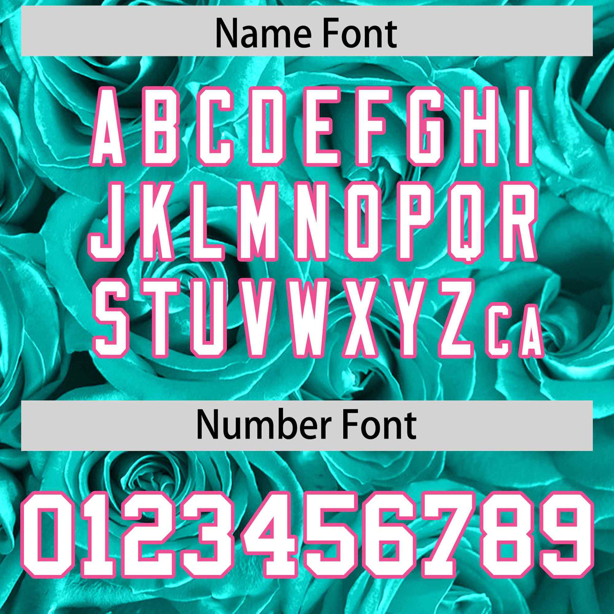 Custom Aqua Pink Split Rose Print Authentic Baseball Jersey