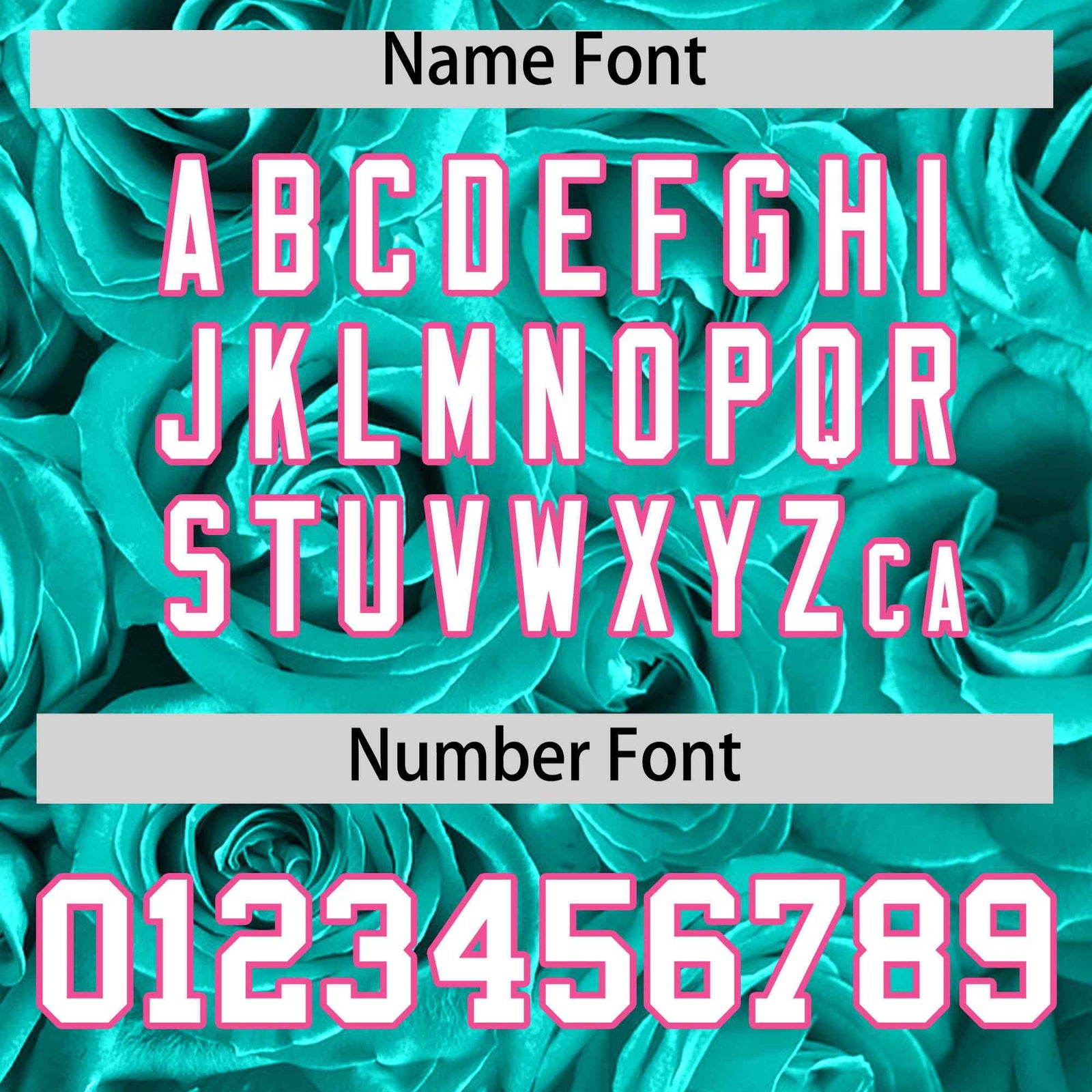 Custom Aqua Pink Split Rose Print Authentic Baseball Jersey