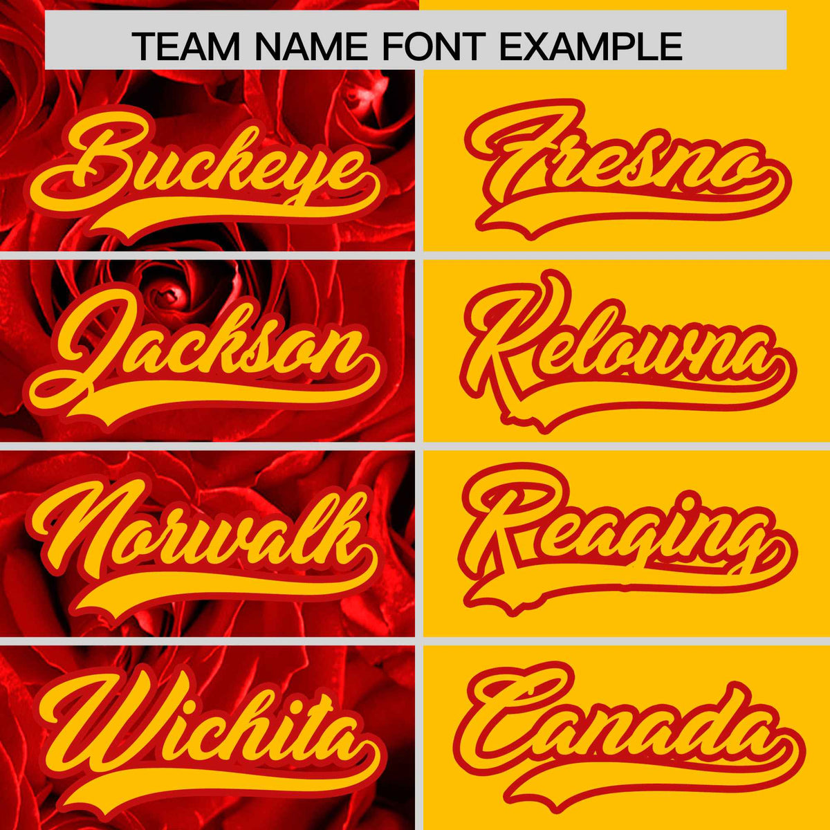 Custom Red Yellow Split Rose Print Authentic Baseball Jersey