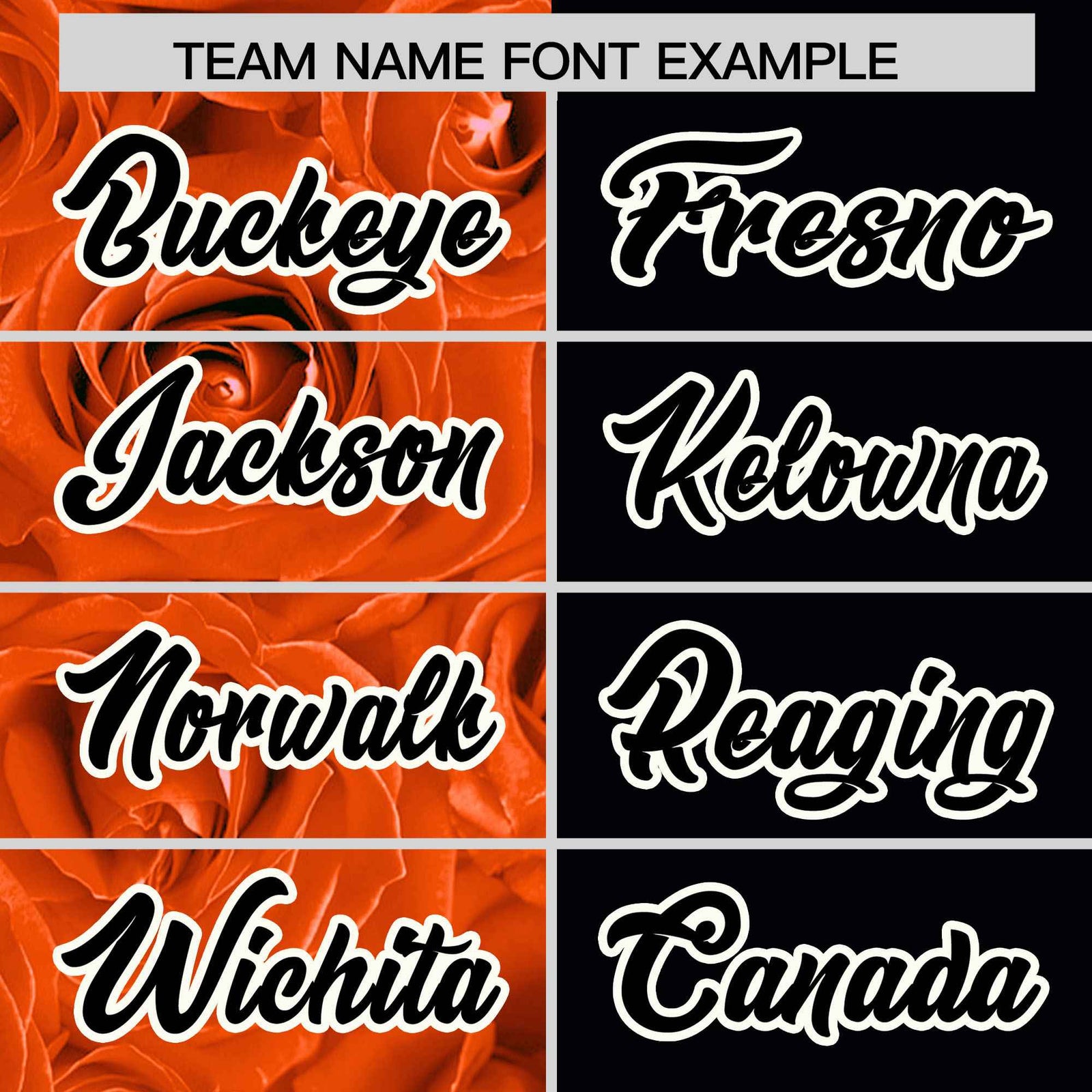 Custom Orange Black Split Rose Print Authentic Baseball Jersey