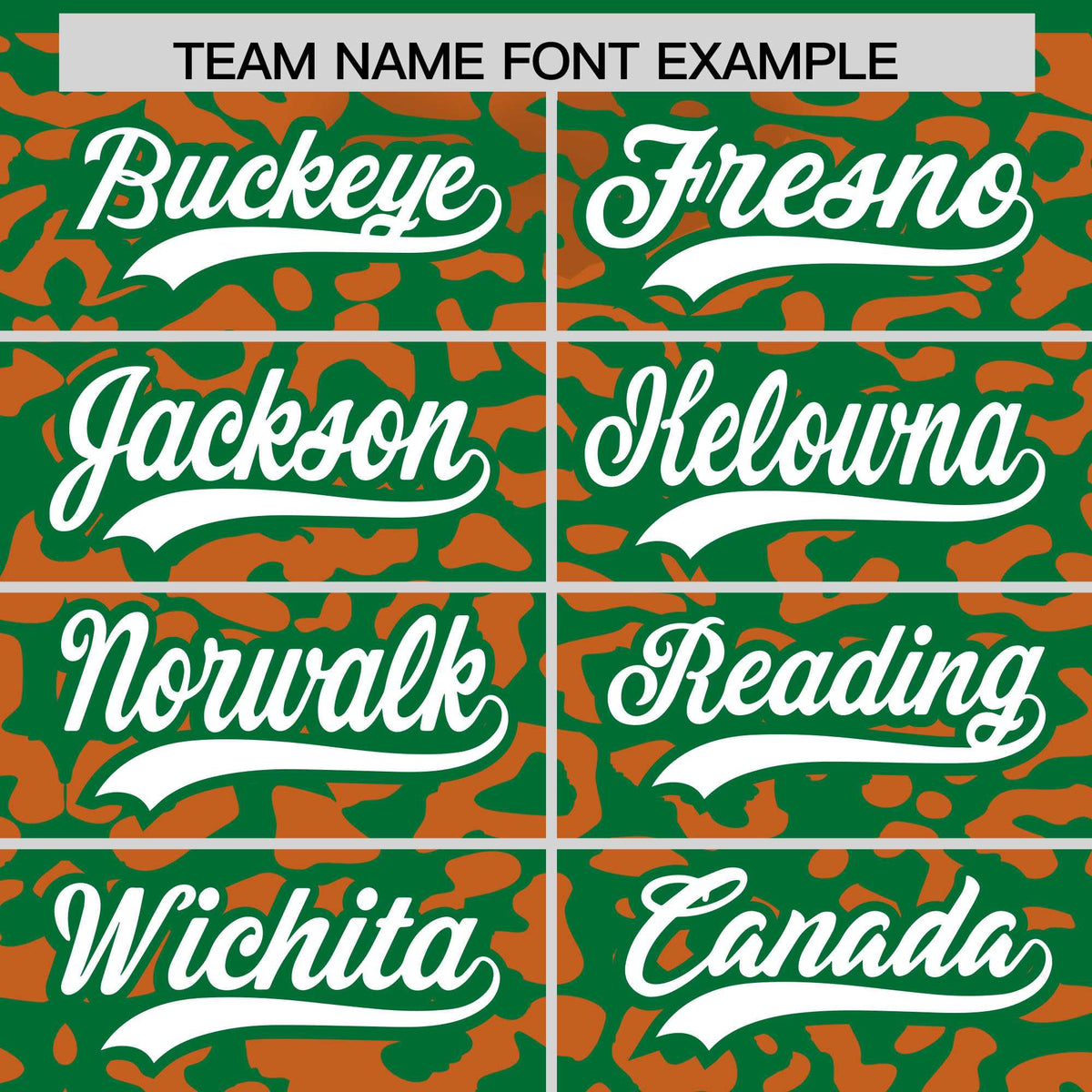 Custom Kelly Green Orange Leopard Print Pattern Authentic Baseball Jersey