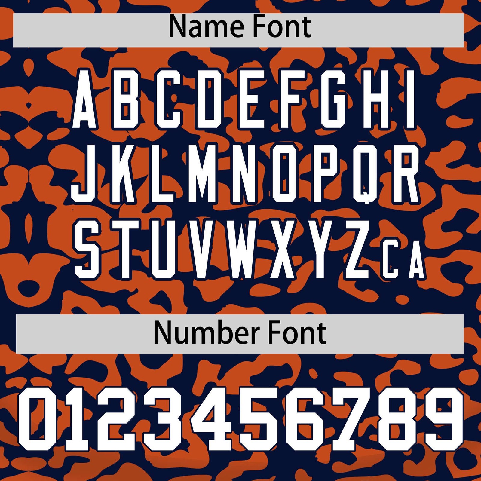 Custom Navy Orange Leopard Print Pattern Authentic Baseball Jersey