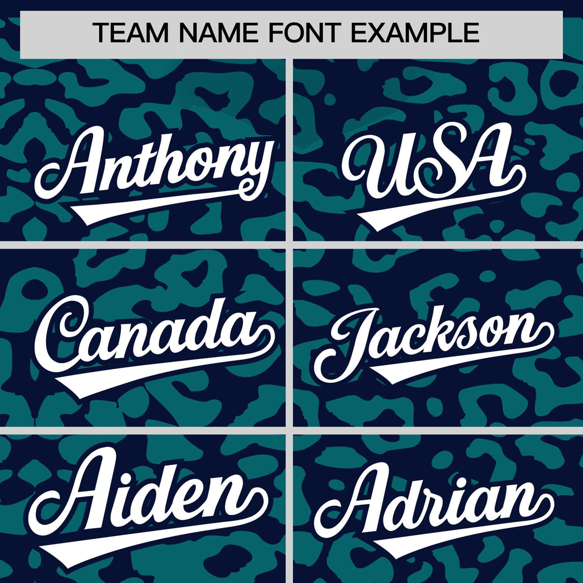 Custom Navy Aqua Leopard Print Pattern Authentic Baseball Jersey