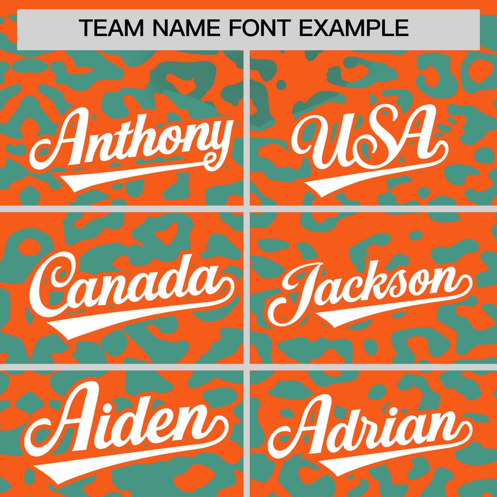 Custom Orange Aqua Leopard Print Pattern Authentic Baseball Jersey