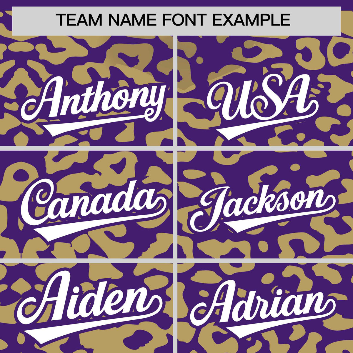 Custom Purple Old Gold Leopard Print Pattern Authentic Baseball Jersey