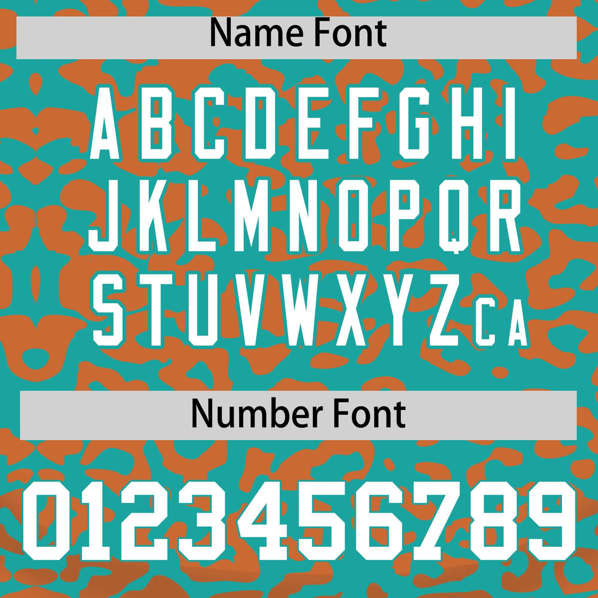 Custom Aqua Orange Leopard Print Pattern Authentic Baseball Jersey