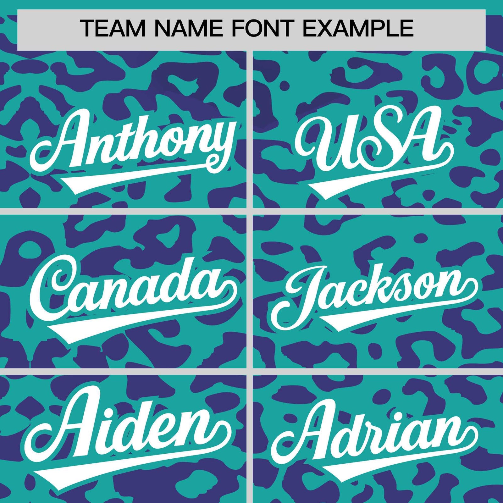 Custom Aqua Purple Leopard Print Pattern Authentic Baseball Jersey