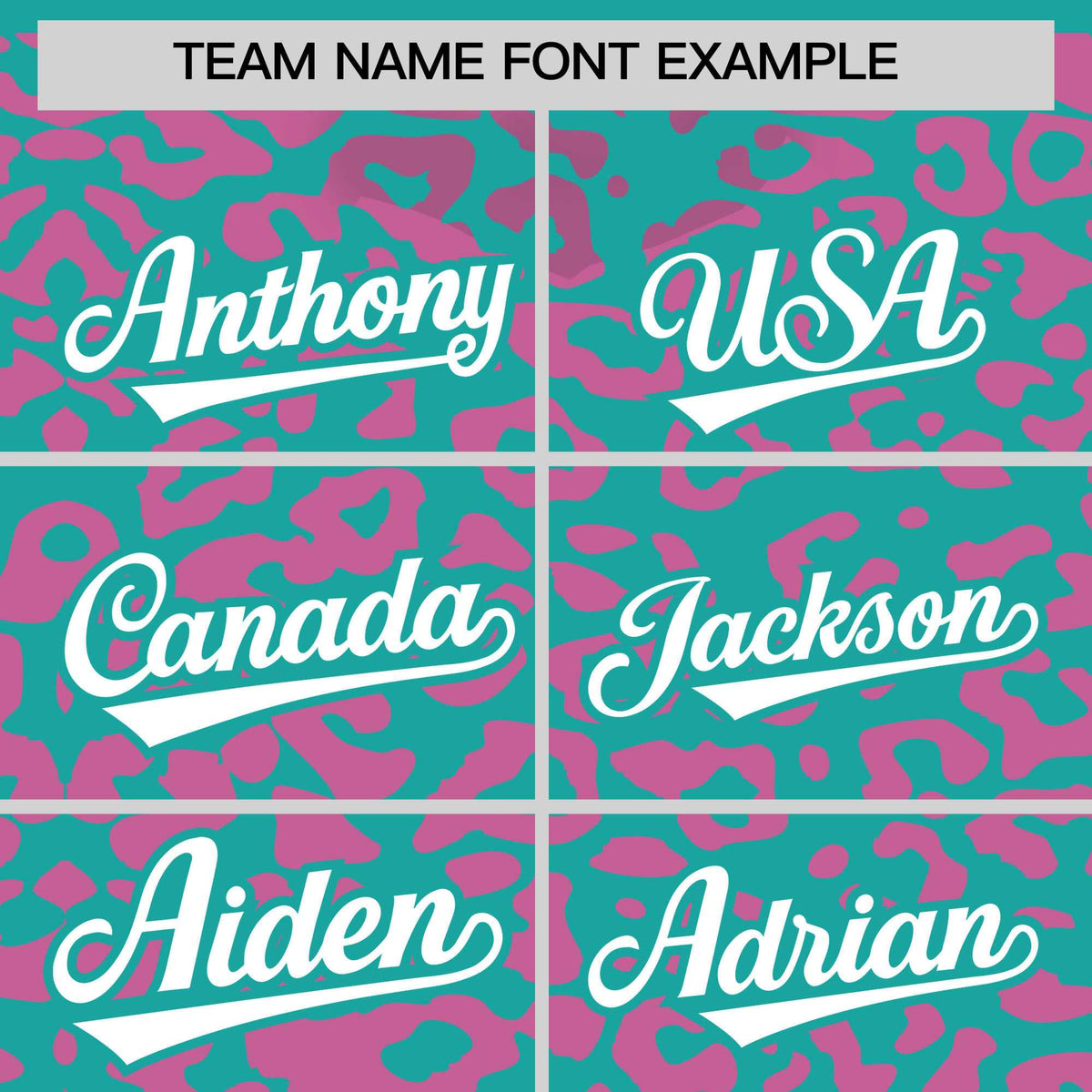 Custom Aqua Pink Leopard Print Pattern Authentic Baseball Jersey