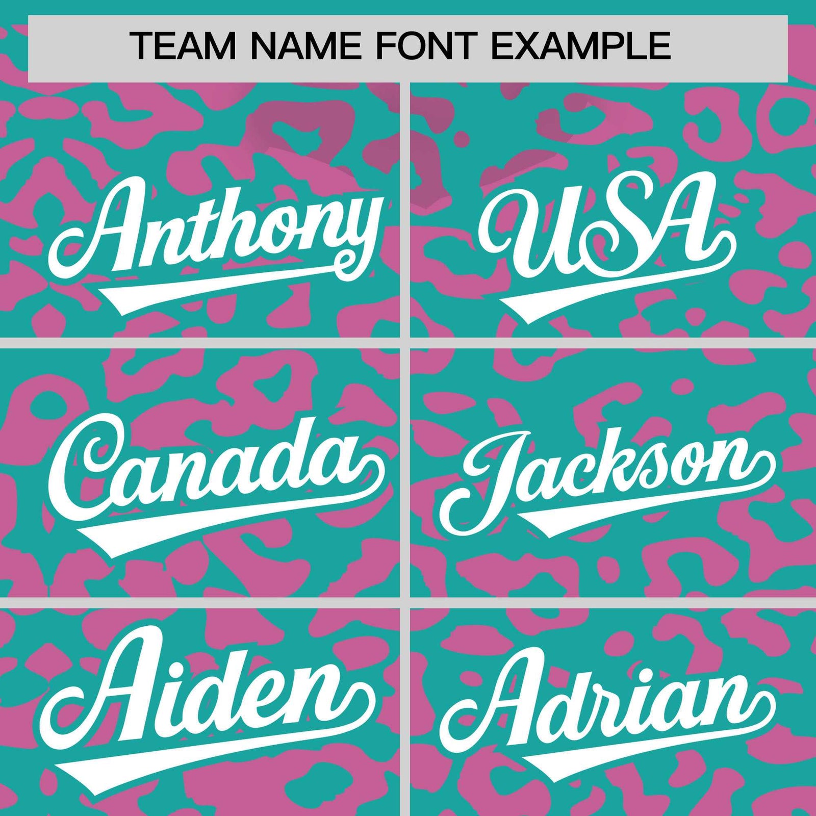 Custom Aqua Pink Leopard Print Pattern Authentic Baseball Jersey