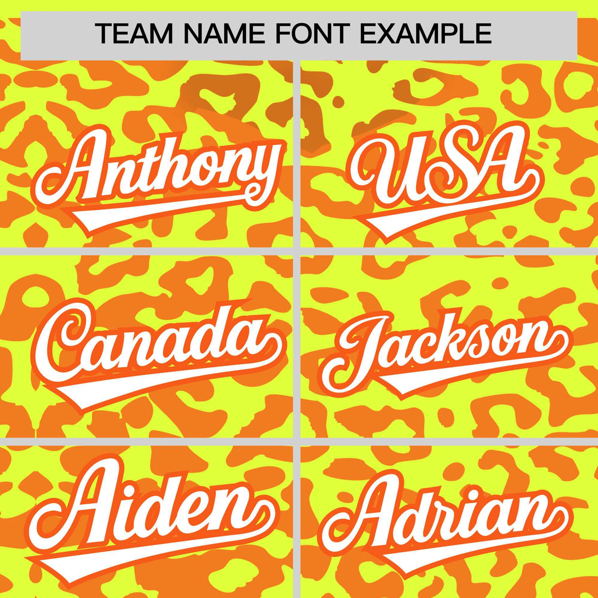 Custom Fluorescent Green Orange Leopard Print Pattern Authentic Baseball Jersey