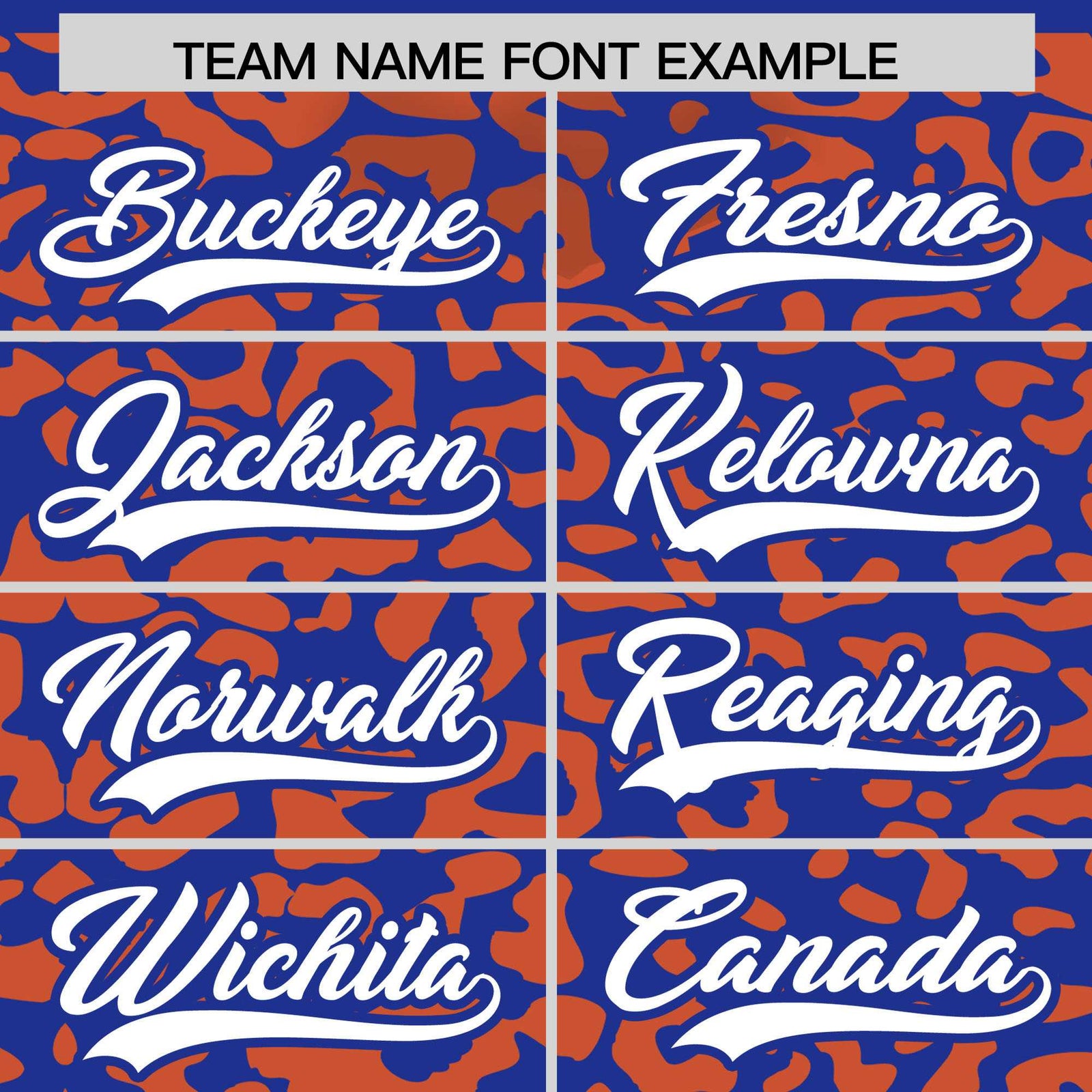 Custom Royal Orange Leopard Print Pattern Authentic Baseball Jersey