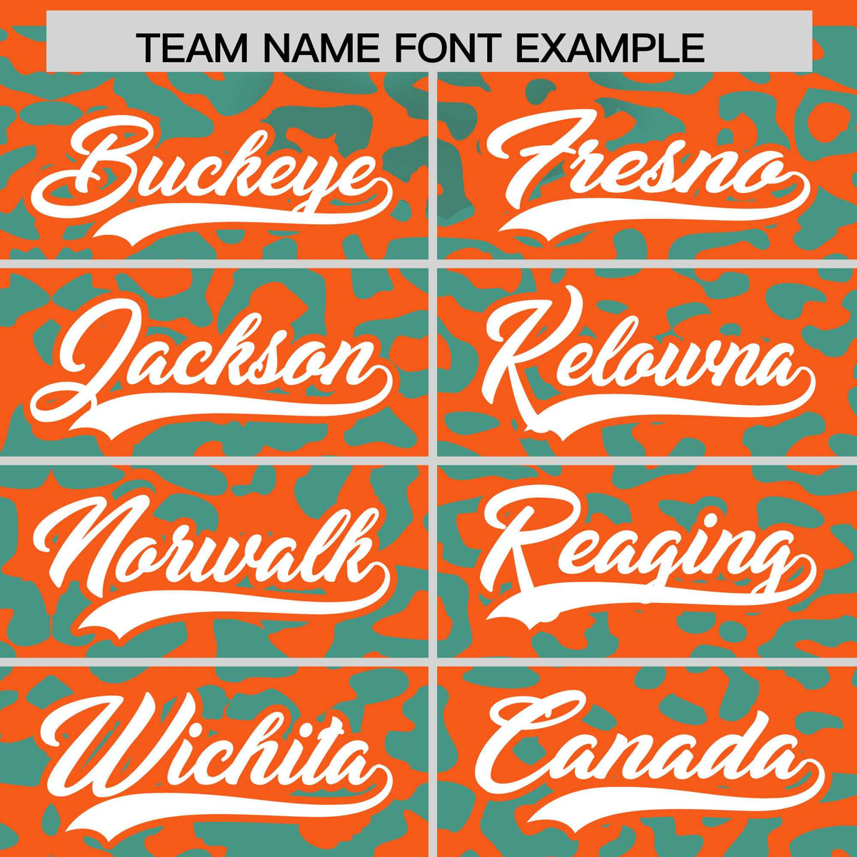 Custom Orange Aqua Leopard Print Pattern Authentic Baseball Jersey