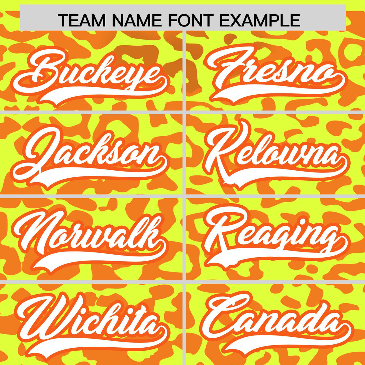 Custom Fluorescent Green Orange Leopard Print Pattern Authentic Baseball Jersey