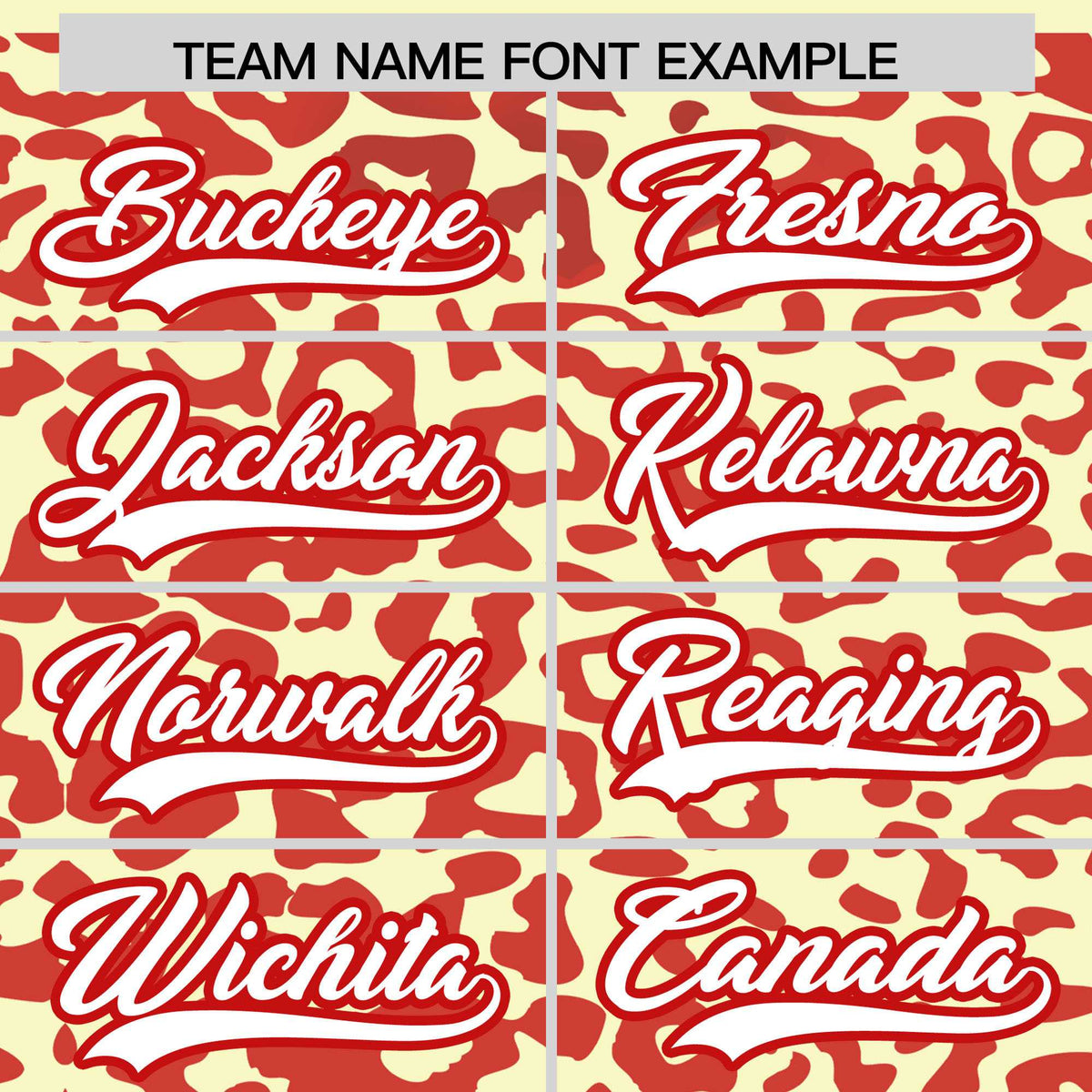 Custom Cream Red Leopard Print Pattern Authentic Baseball Jersey