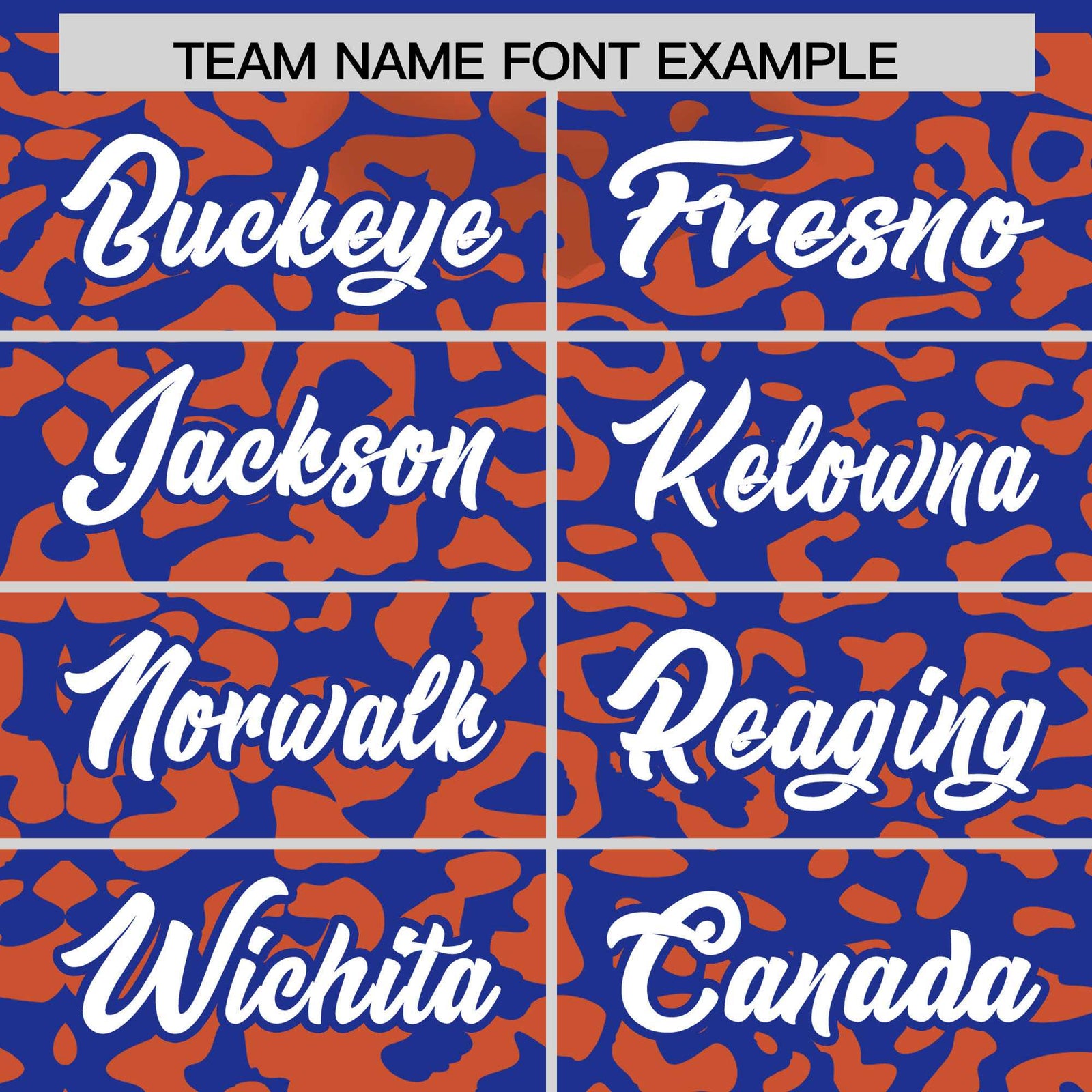 Custom Royal Orange Leopard Print Pattern Authentic Baseball Jersey