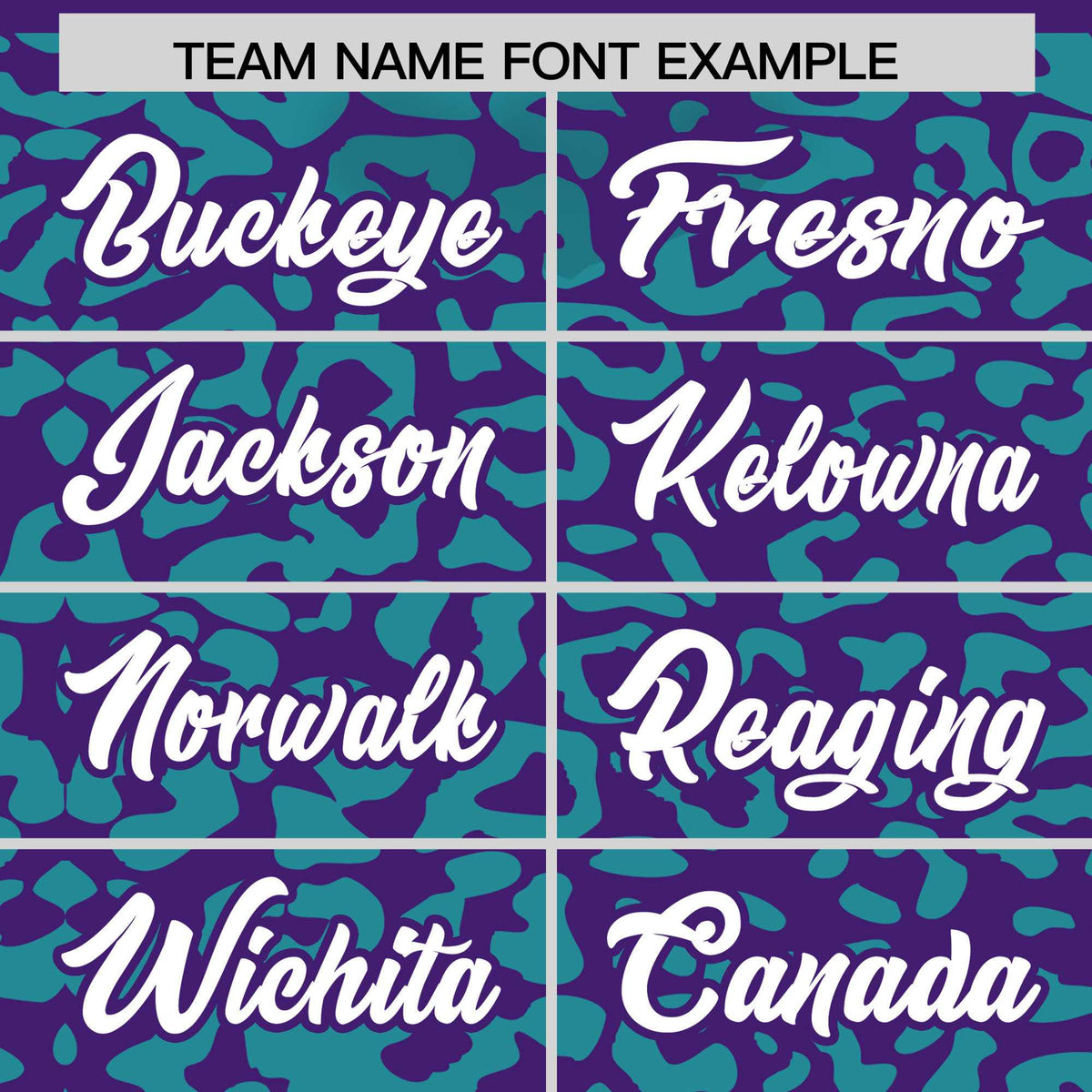 Custom Purple Aqua Leopard Print Pattern Authentic Baseball Jersey