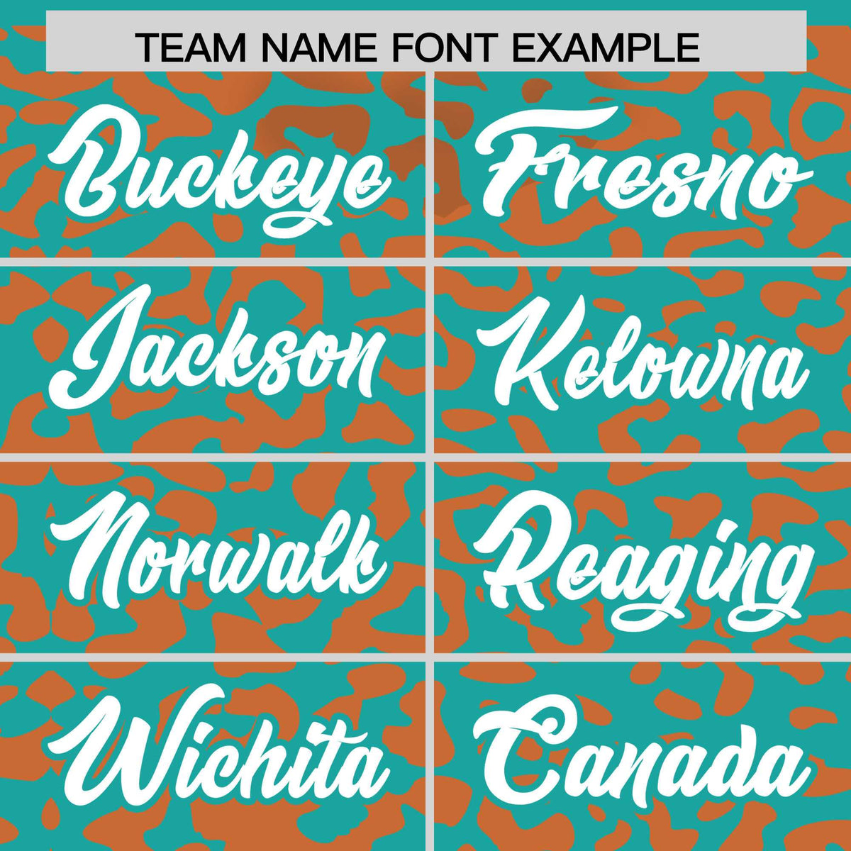 Custom Aqua Orange Leopard Print Pattern Authentic Baseball Jersey