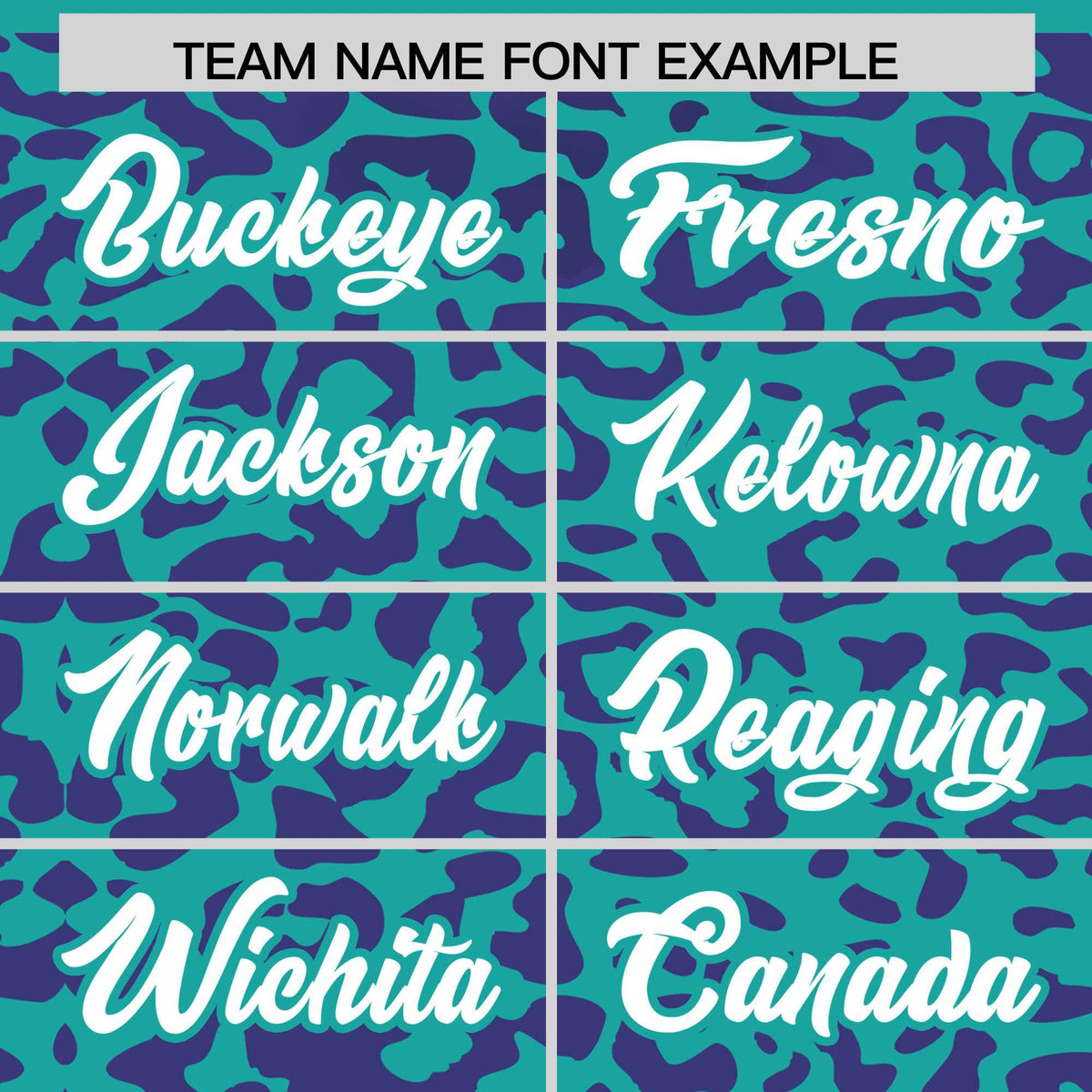 Custom Aqua Purple Leopard Print Pattern Authentic Baseball Jersey