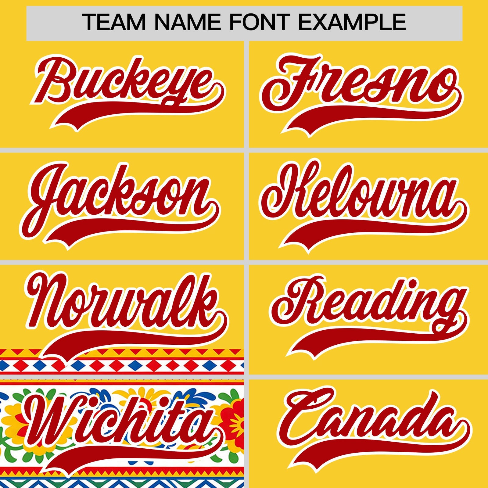 Custom Gold Red White Graffiti Pattern Mexican style Stretch Fabric Baseball Jersey| KXKSHOP