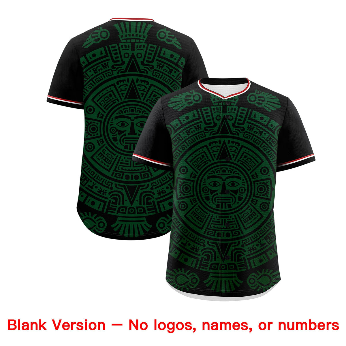 Custom Black Dark Green White Graffiti Pattern Mexican style Stretch Fabric Baseball Jersey| KXKSHOP
