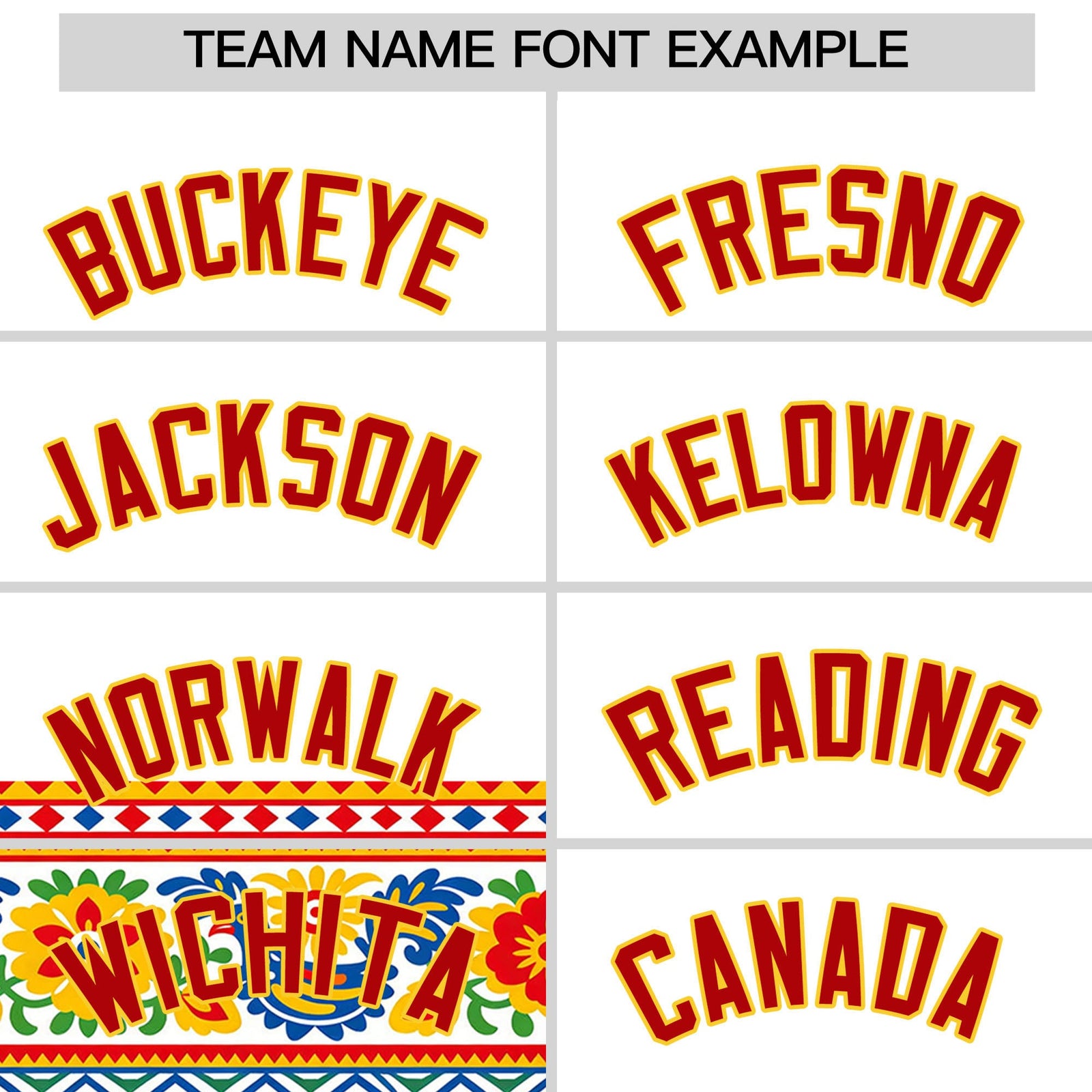 Custom White Red Gold Graffiti Pattern Mexican style Stretch Fabric Baseball Jersey| KXKSHOP