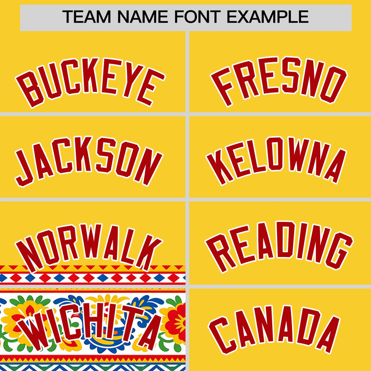 Custom Gold Red White Graffiti Pattern Mexican style Stretch Fabric Baseball Jersey| KXKSHOP