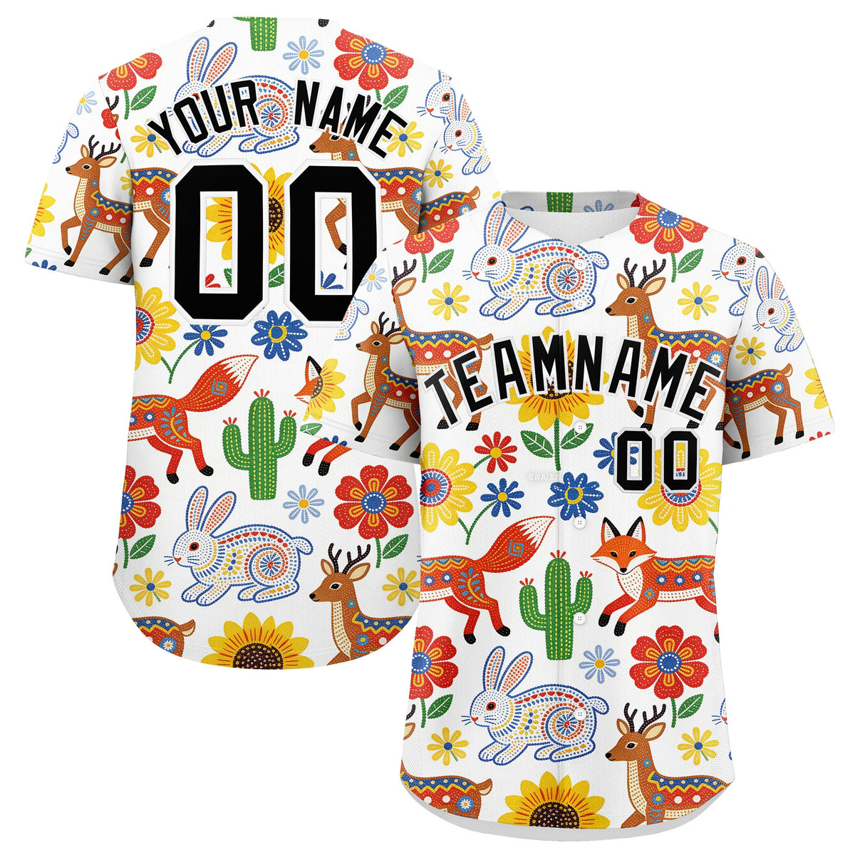 Custom White Black Graffiti Pattern Mexican style Stretch Fabric Baseball Jersey| KXKSHOP