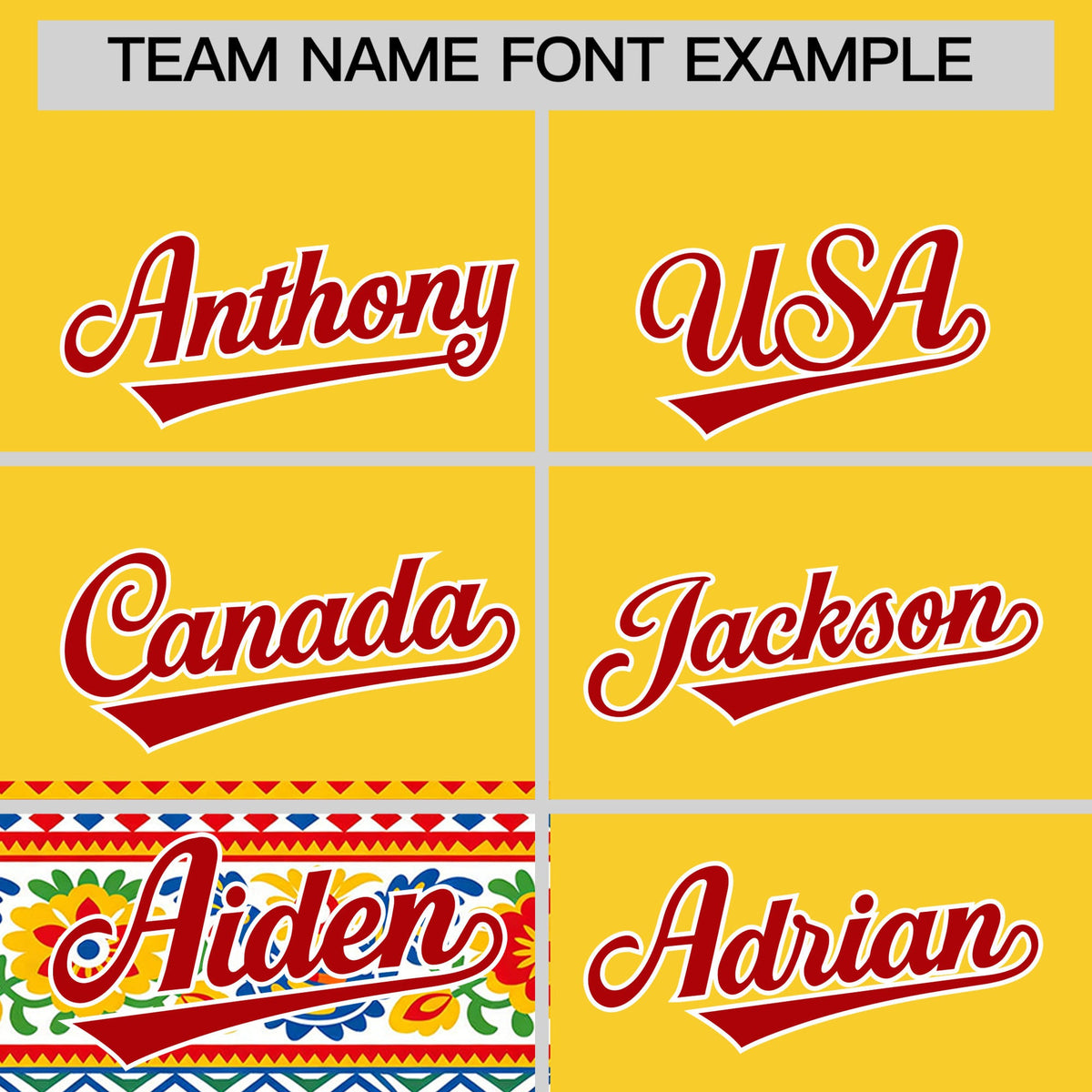Custom Gold Red White Graffiti Pattern Mexican style Stretch Fabric Baseball Jersey| KXKSHOP