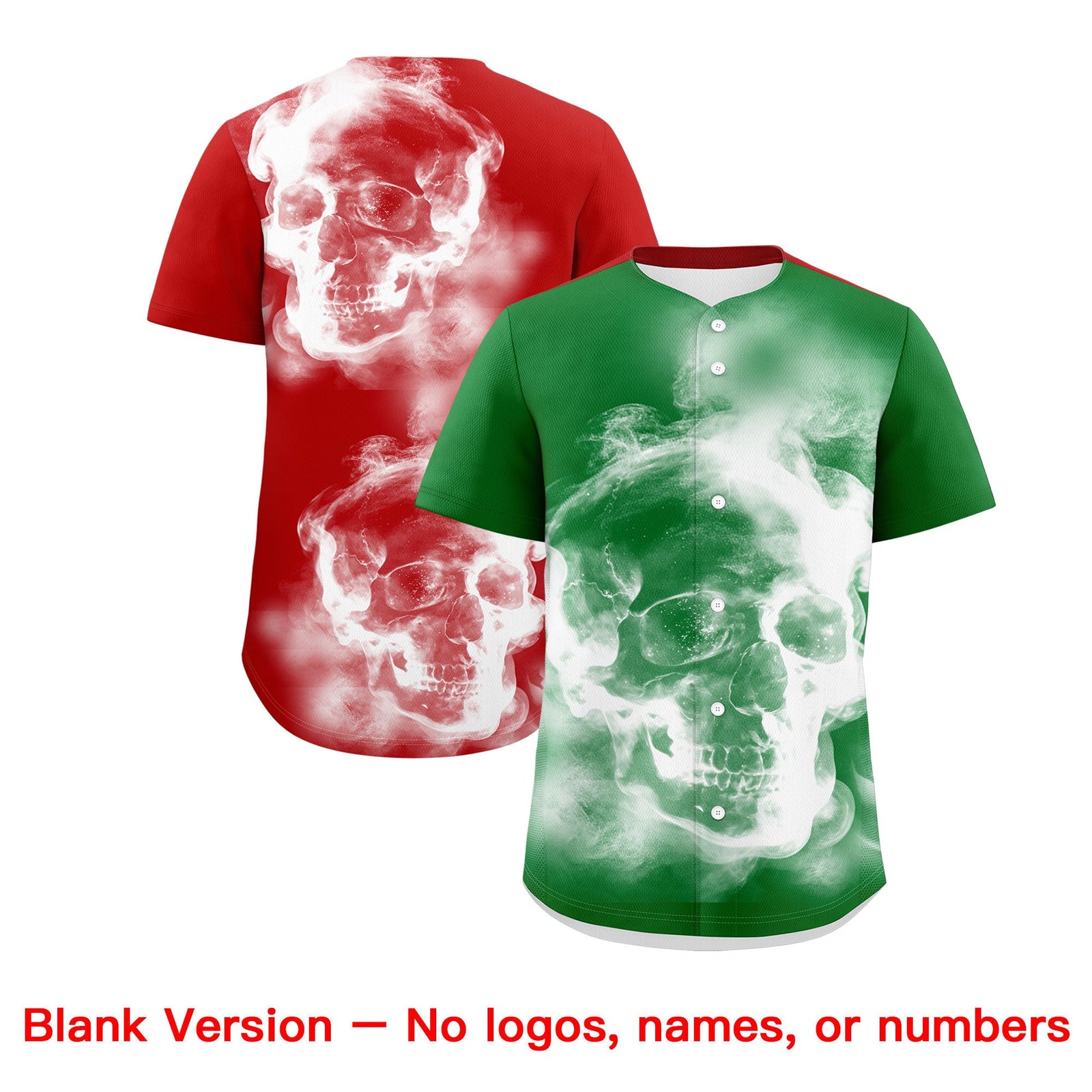 Custom Kelly Green White Red Graffiti Pattern Mexican style Stretch Fabric Baseball Jersey| KXKSHOP